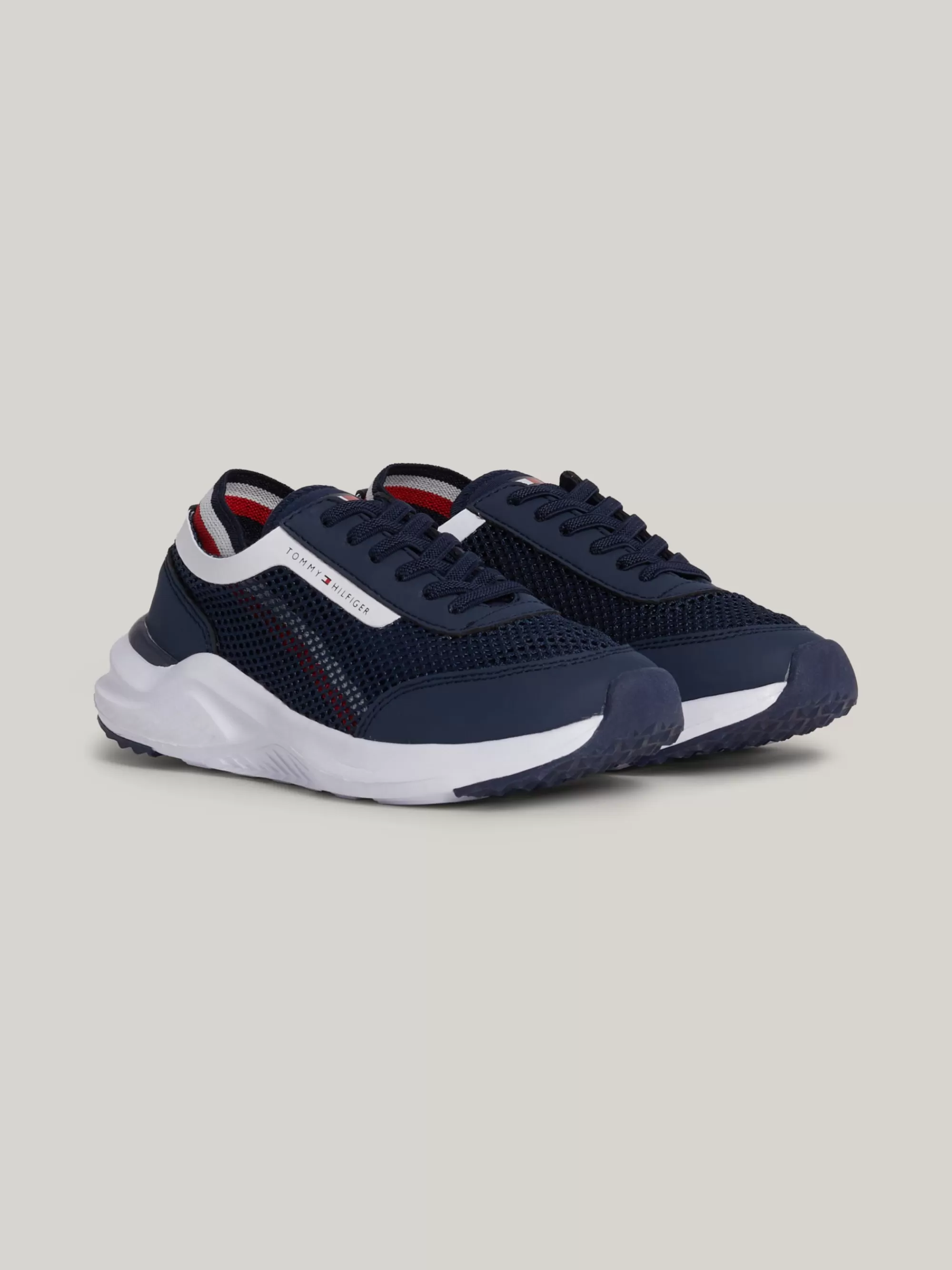 Schoenen & Accessoires*Tommy Hilfiger Mesh Sneaker Met Veters En Signature-tape BLUE
