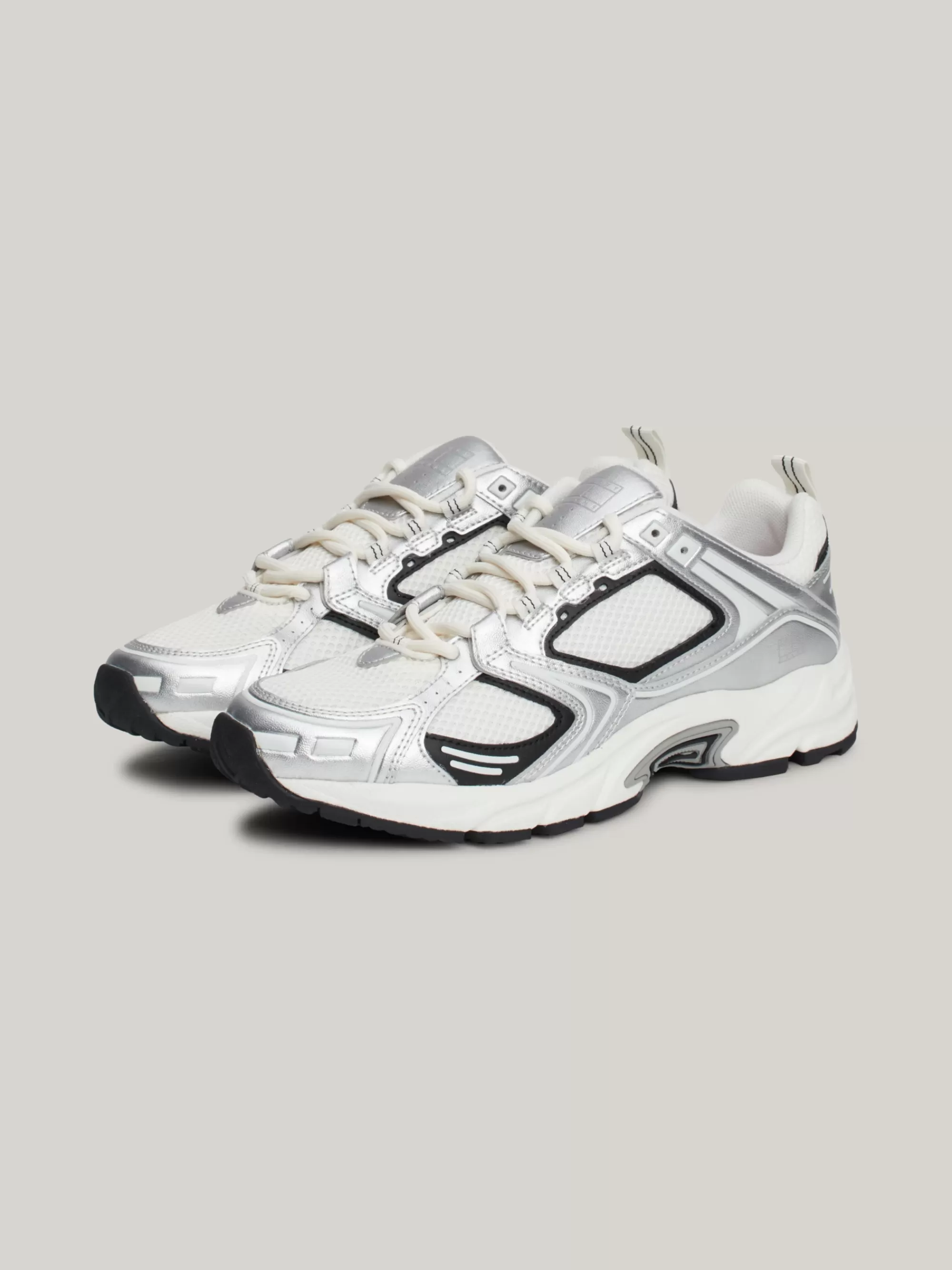 Sneakers*Tommy Hilfiger Metallic Hardloopsneaker SILVER