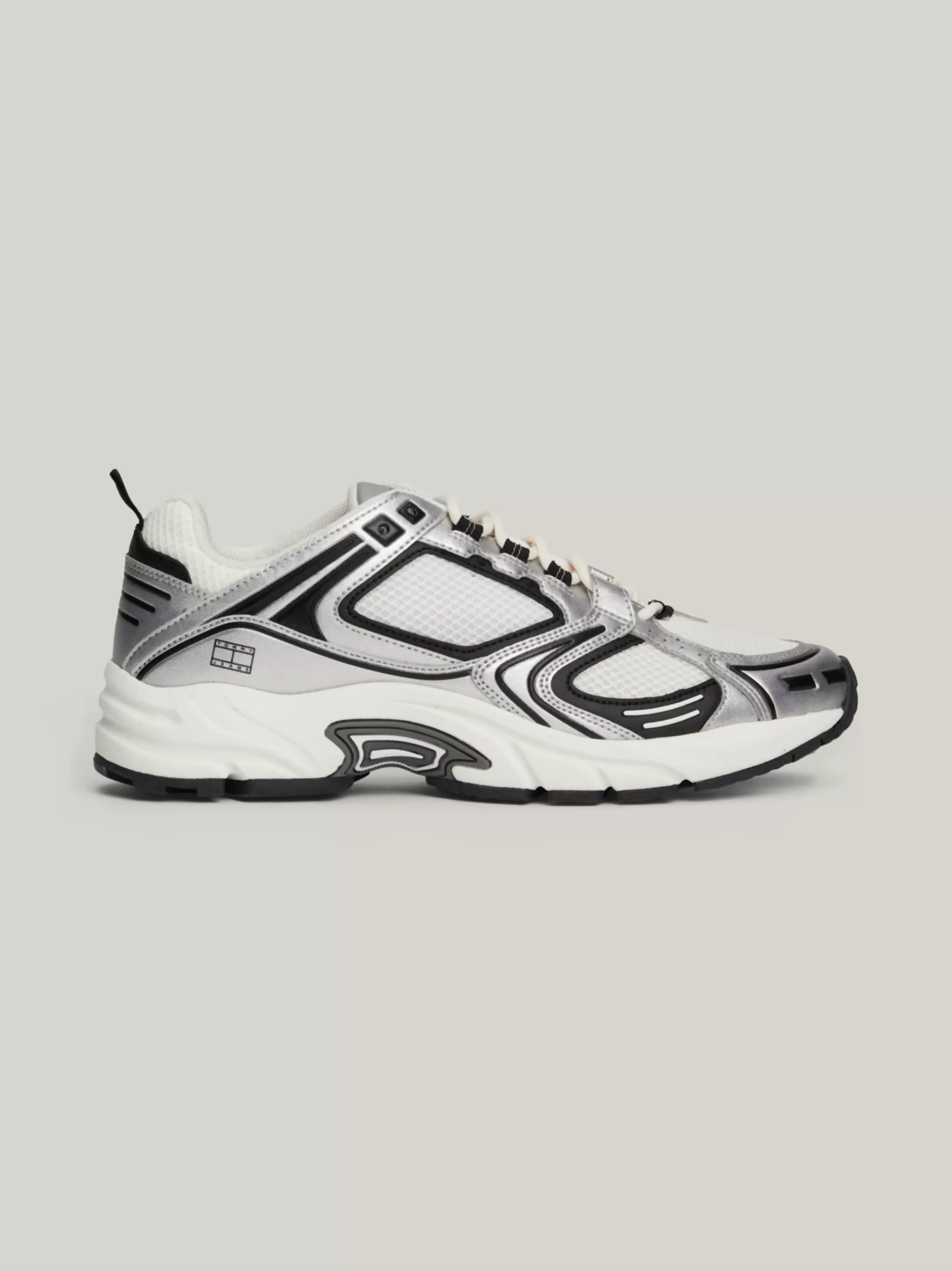 White Trainers | Sneakers*Tommy Hilfiger Metallic Hardloopsneakers BLACK