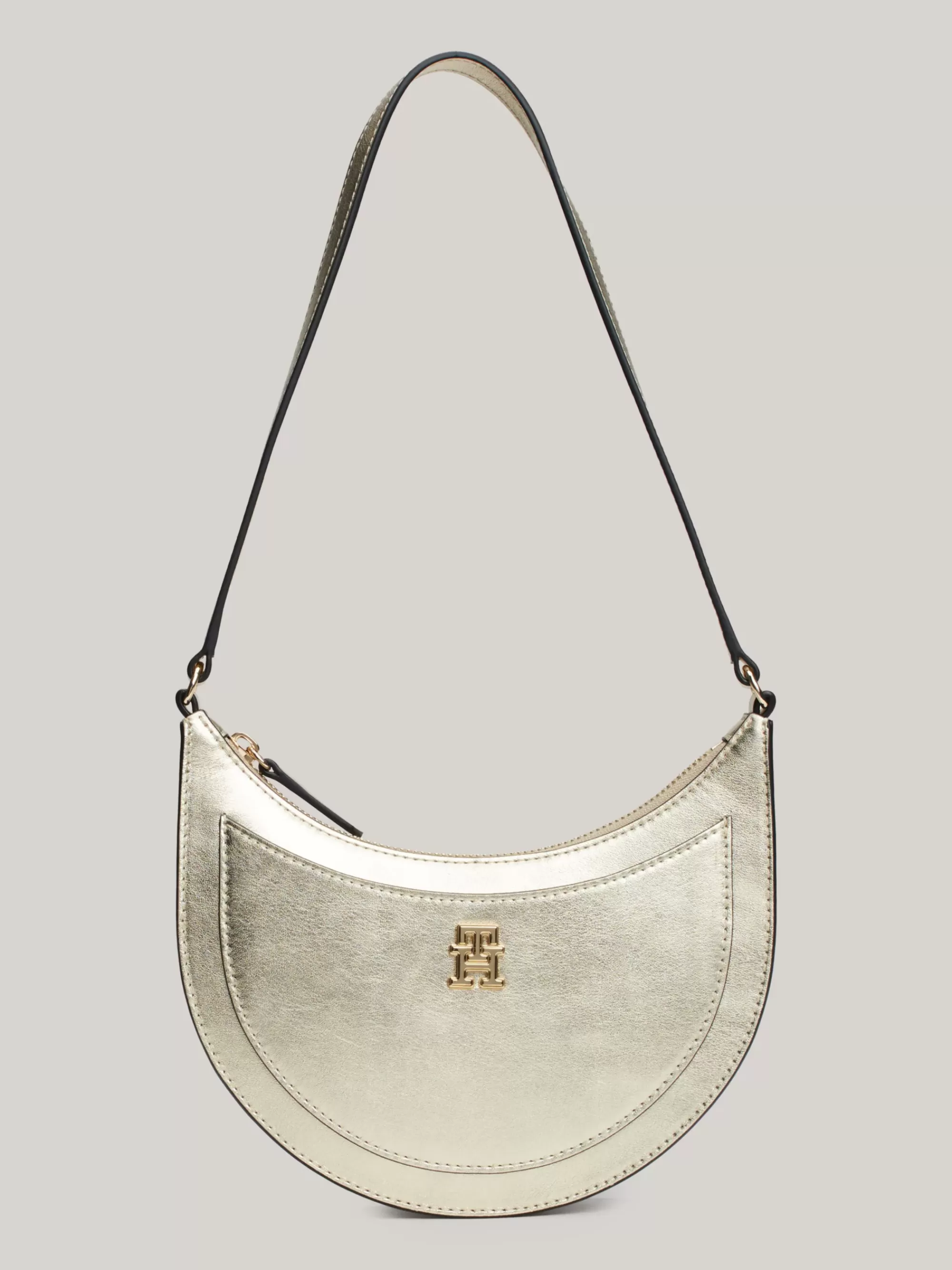 Schoudertassen*Tommy Hilfiger Metallic Leren Schoudertas GOLD ALLOVER 01