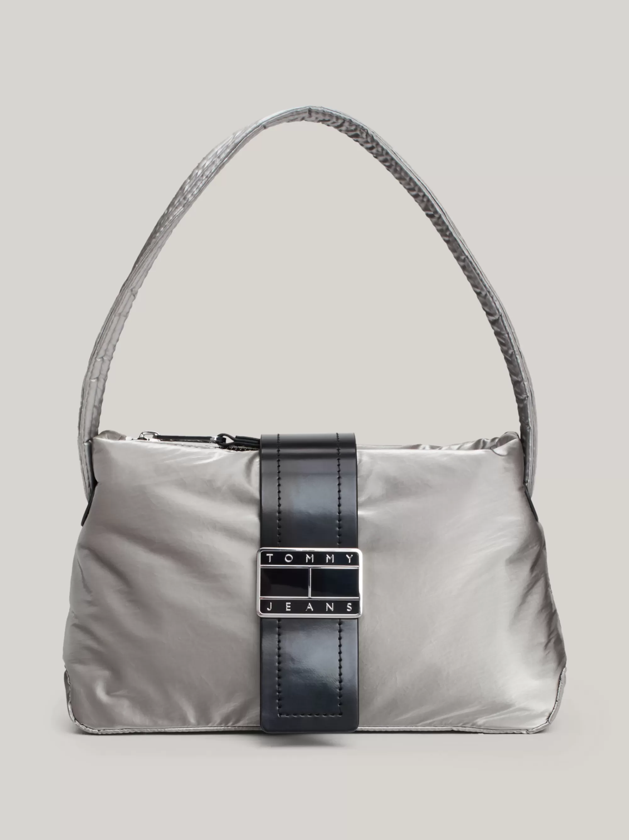 Schoudertassen*Tommy Hilfiger Metallic Schoudertas PEWTER