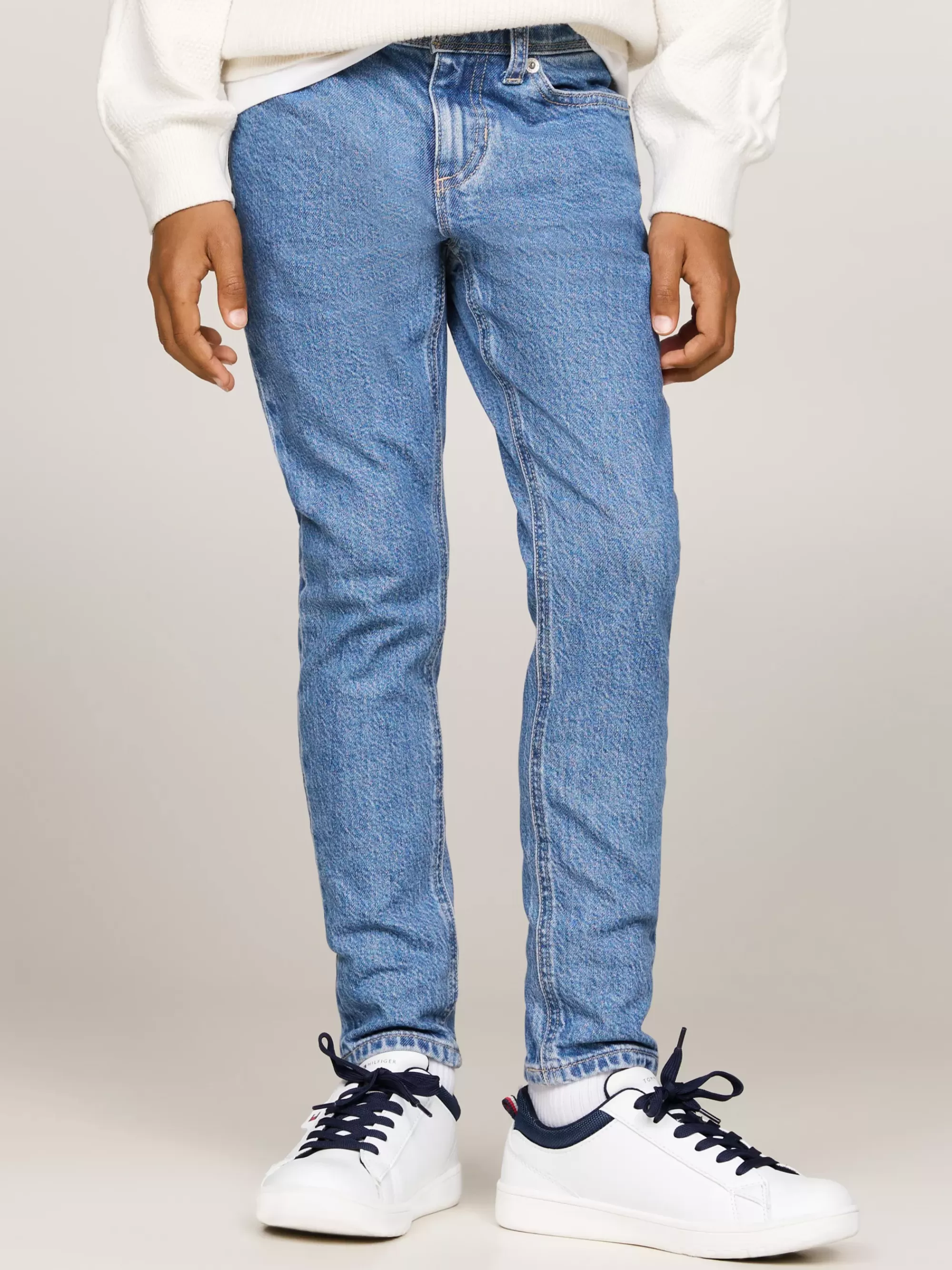 Jeans*Tommy Hilfiger Mid Wash Slim Jeans MIDSALTPEPPER