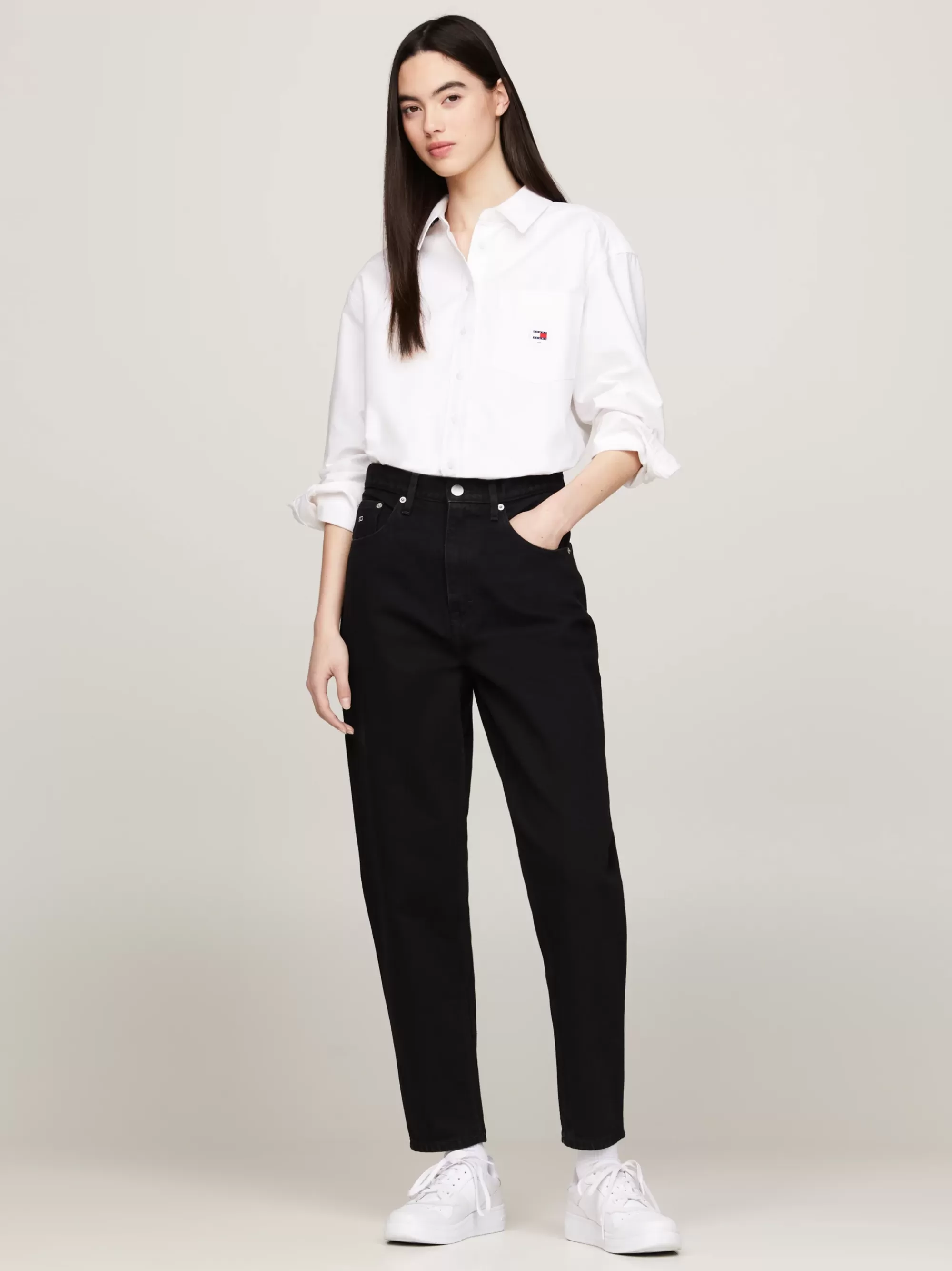Jeans*Tommy Hilfiger Mom Ultra High Rise Tapered Jeans DENIM BLACK