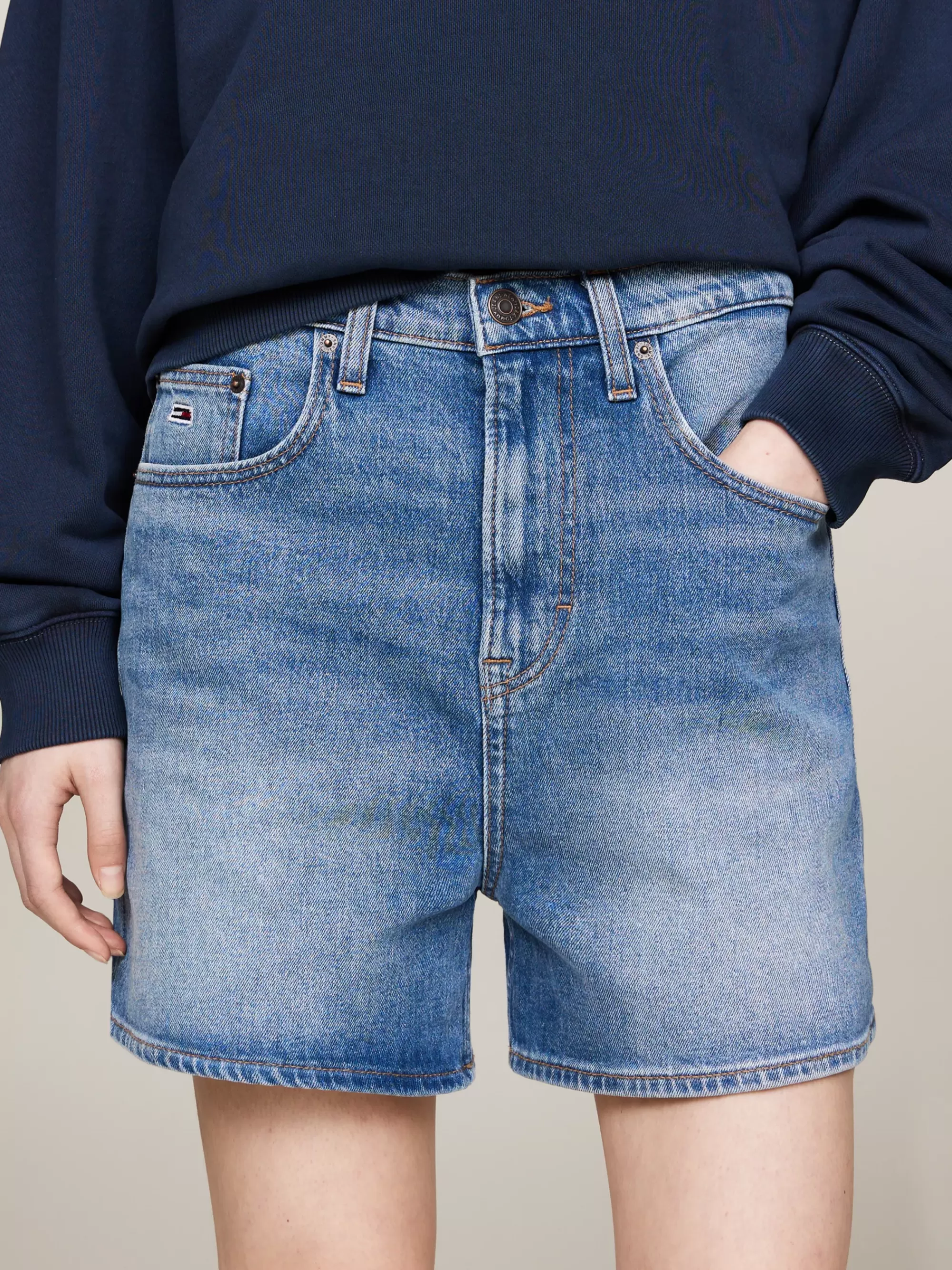 Korte Broeken*Tommy Hilfiger Mom Ultrahigh Rise Denim Short DENIM MEDIUM