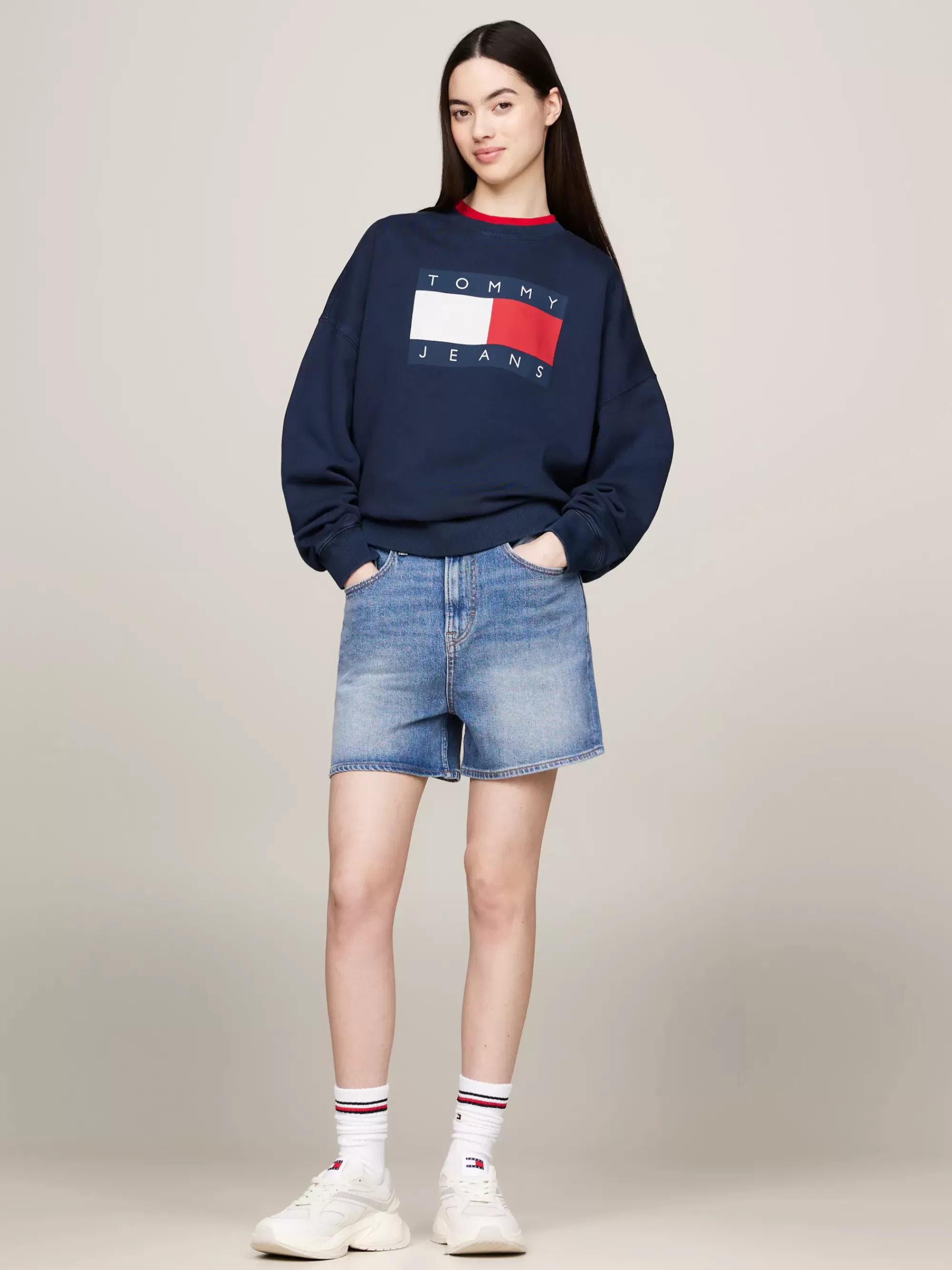 Korte Broeken*Tommy Hilfiger Mom Ultrahigh Rise Denim Short DENIM MEDIUM