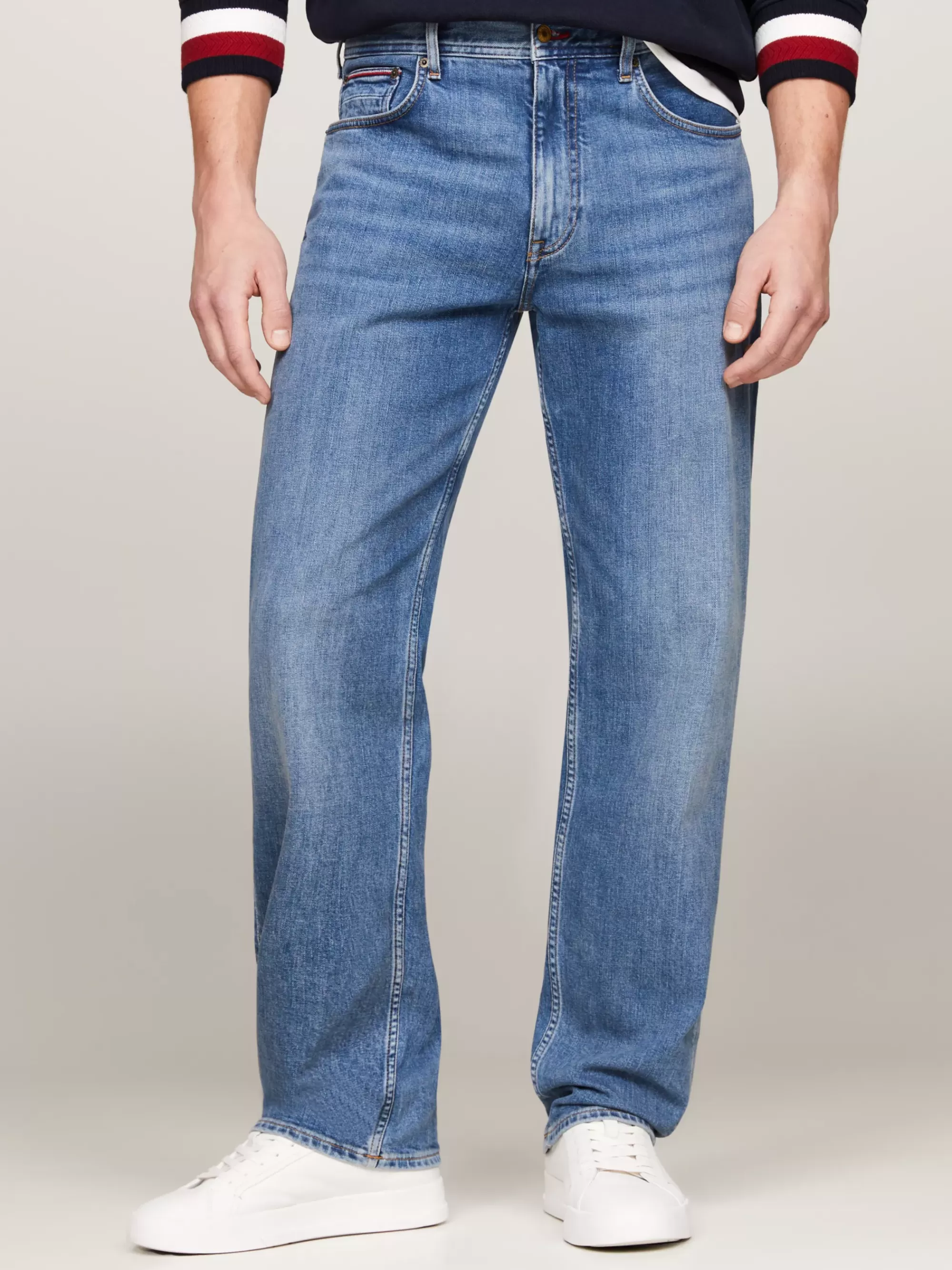 Jeans*Tommy Hilfiger Moore Straight Tapered Jeans Met Fading BOSTON INDIGO