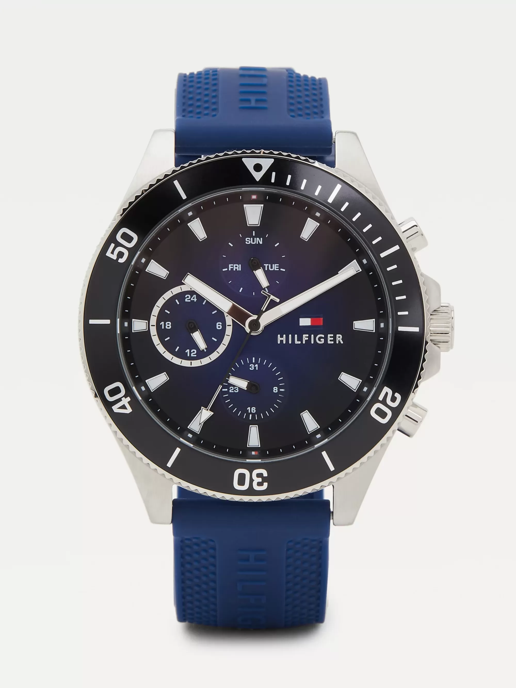 Horloges*Tommy Hilfiger Multifunctioneel Horloge Met Siliconen Band BLUE