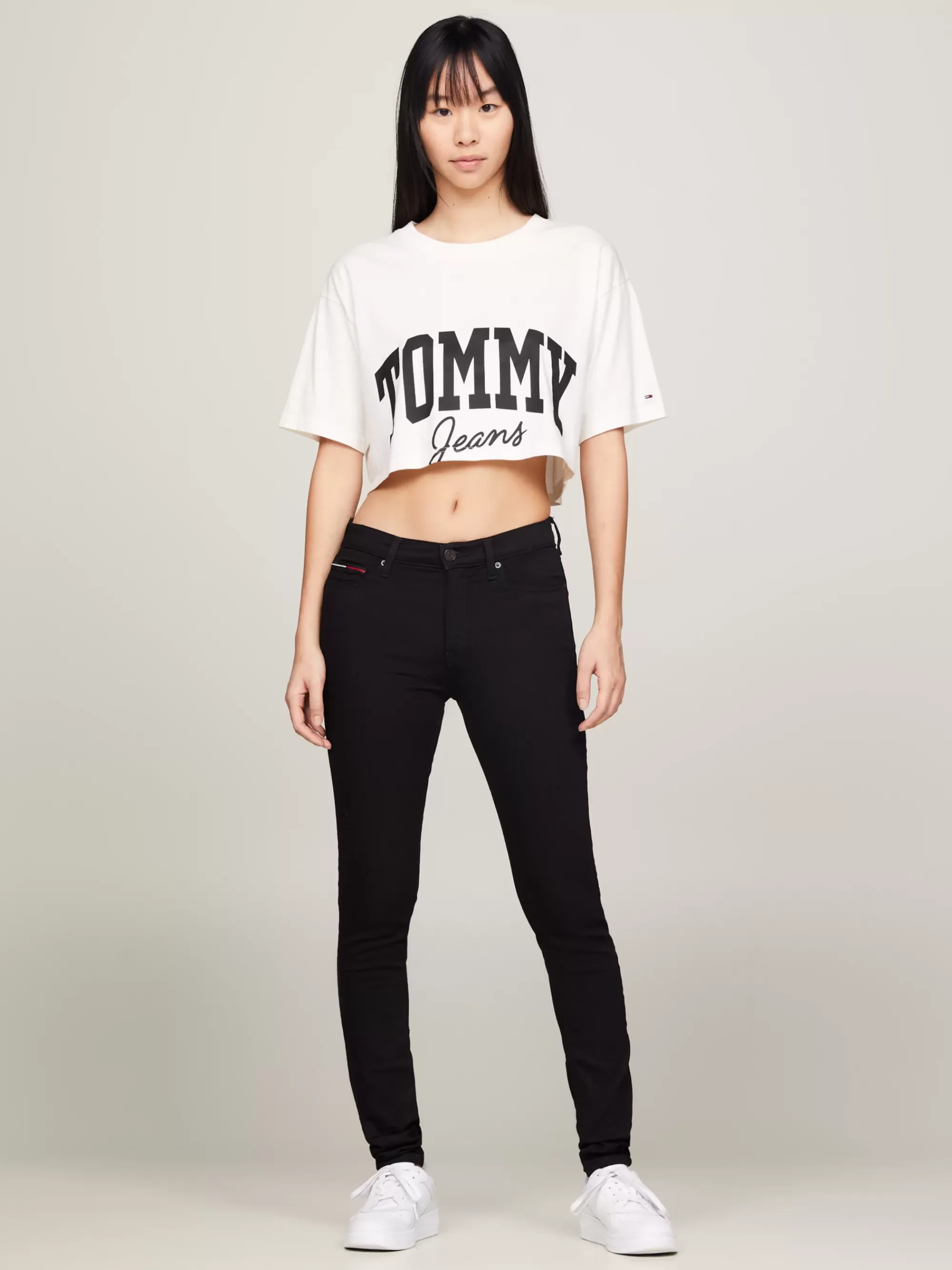 Jeans*Tommy Hilfiger Nora Medium Rise Skinny Jeans STATEN BLACK STRETCH