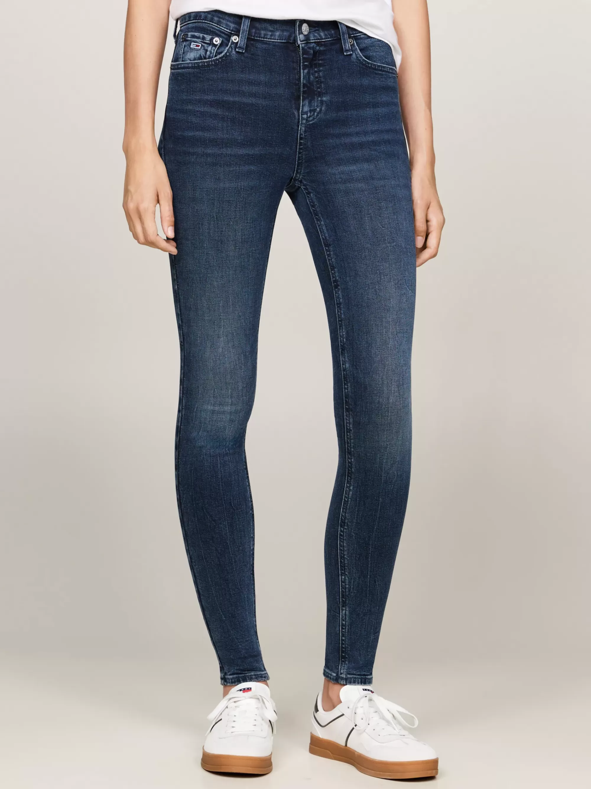 Jeans*Tommy Hilfiger Nora Medium Rise Skinny Jeans Met Fading DENIM DARK