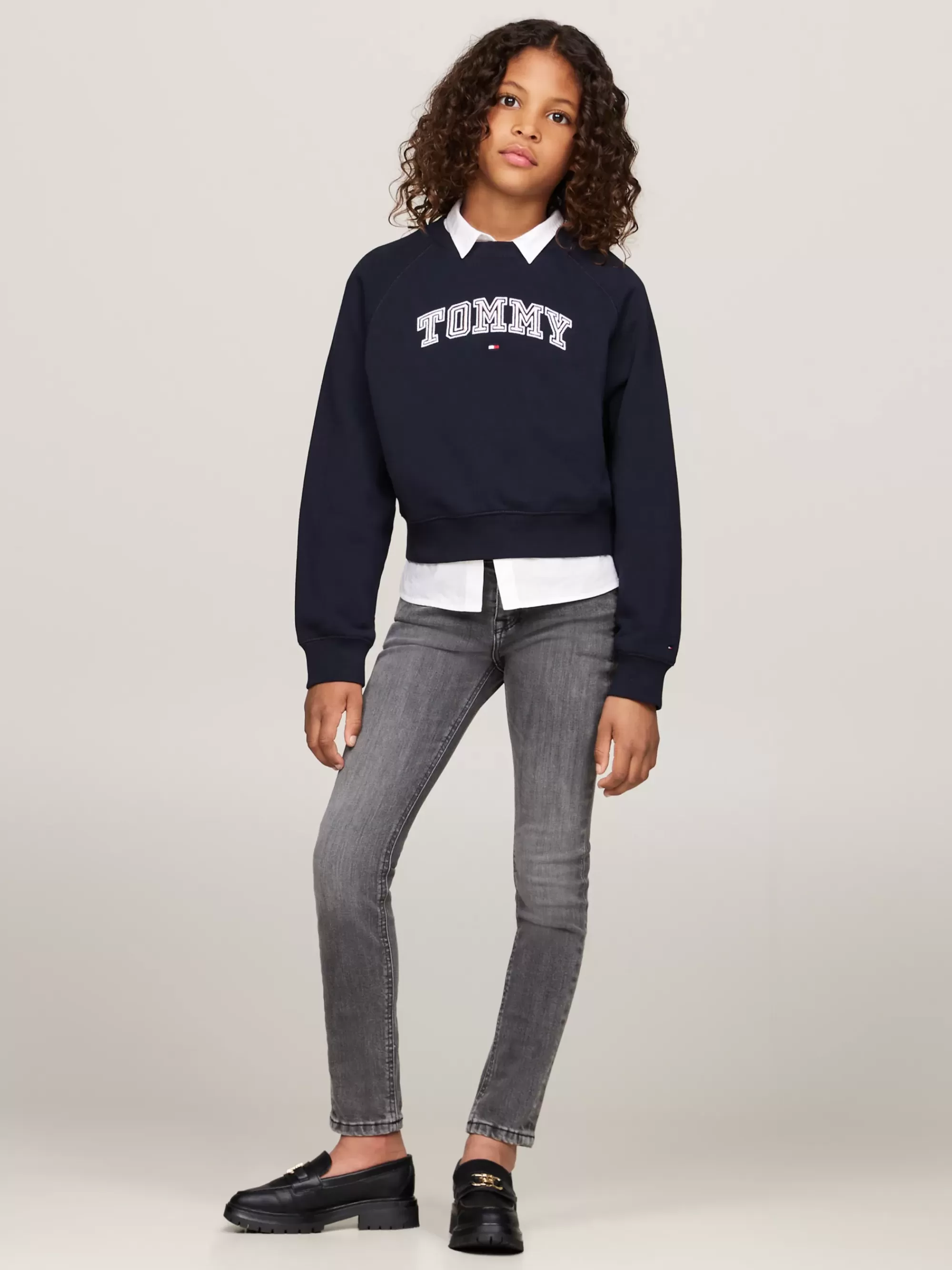 Jeans*Tommy Hilfiger Nora Medium Rise Skinny Jeans Met Fading BLACKUSED