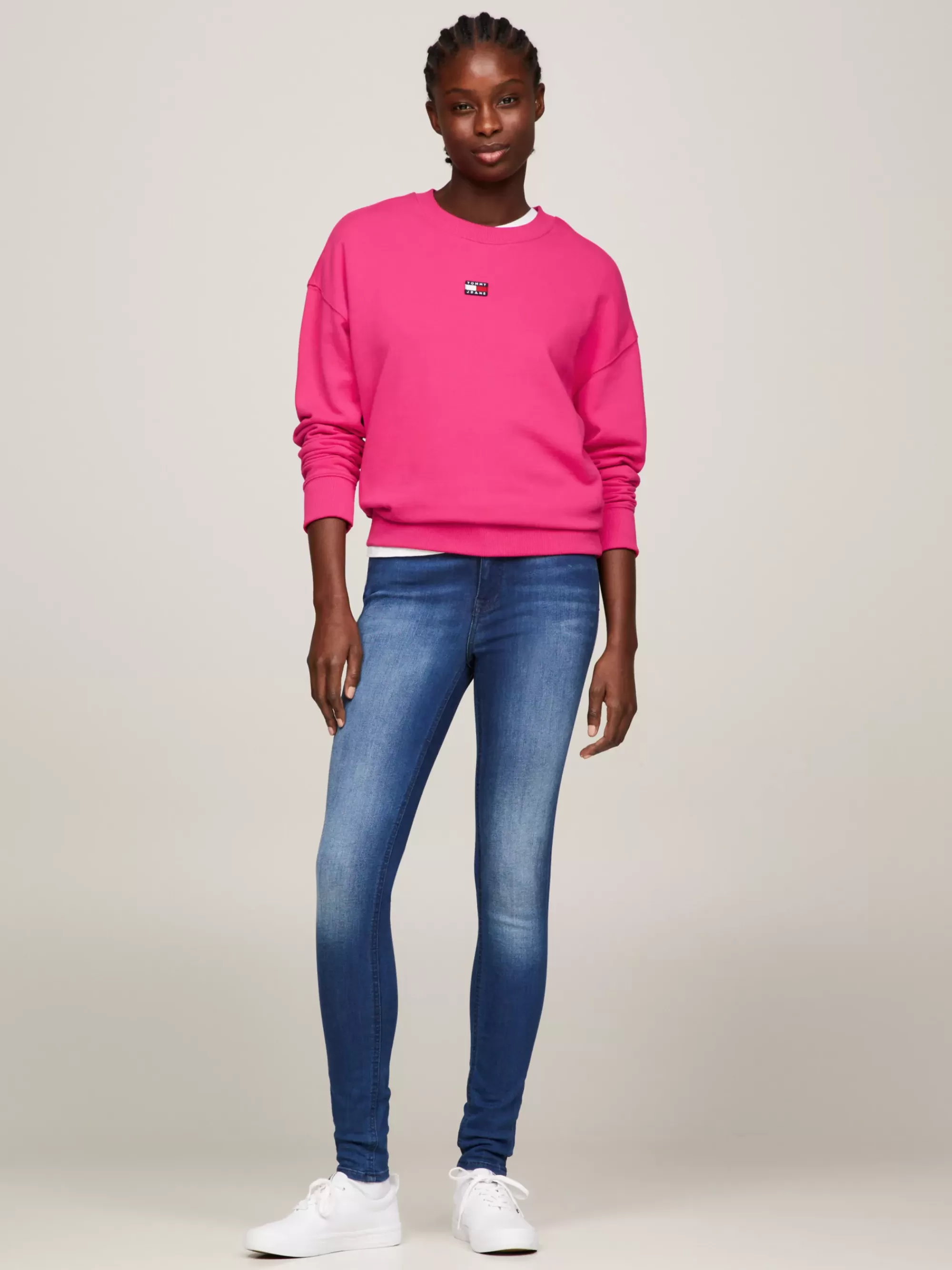 Jeans*Tommy Hilfiger Nora Mid Rise Skinny Jeans Met Fading NEW NICEVILLE MID BLUE STRETCH