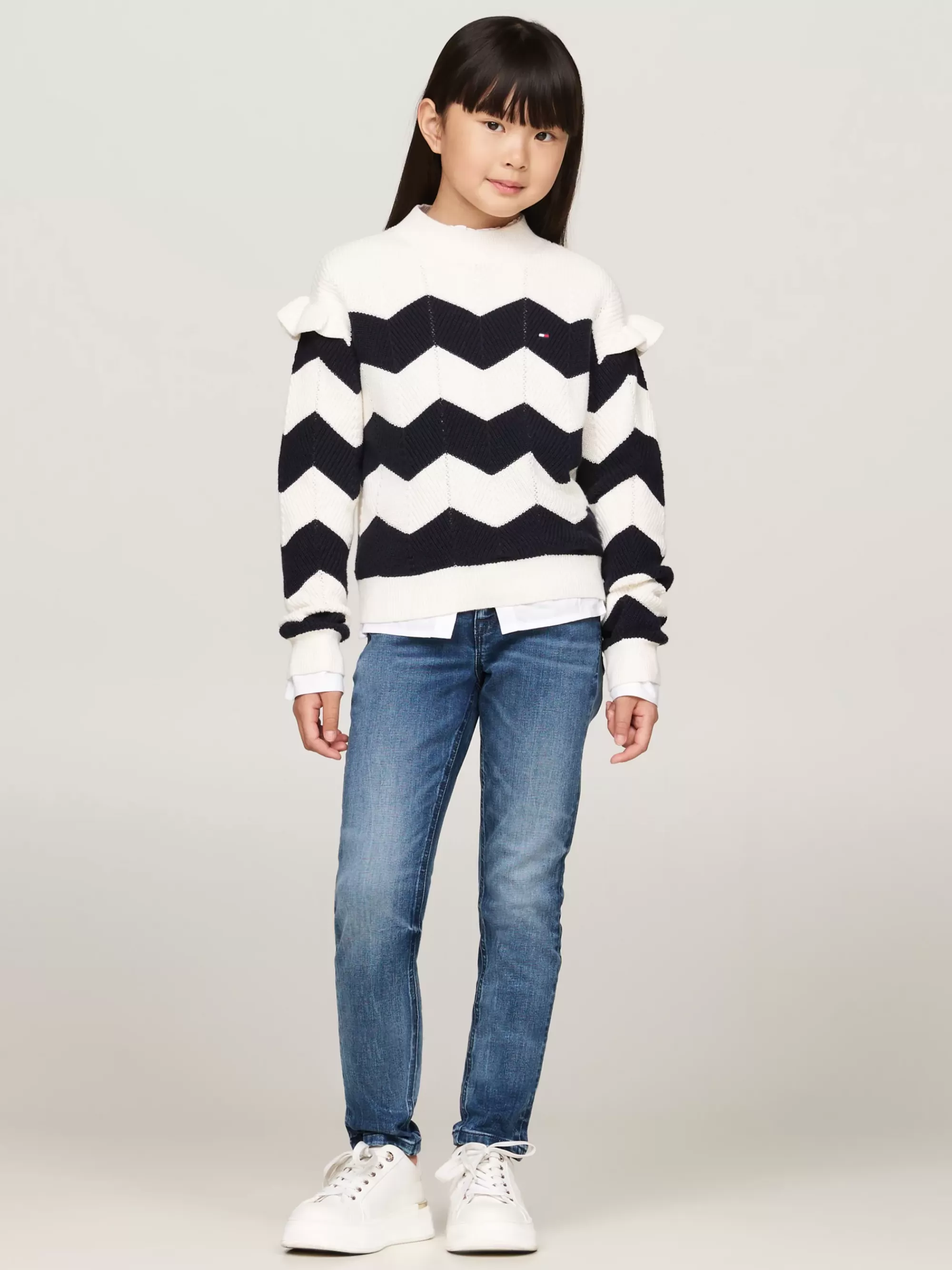 Jeans*Tommy Hilfiger Nora Skinny Jeans Met Donkere Wassing En Fading MIDBLUE