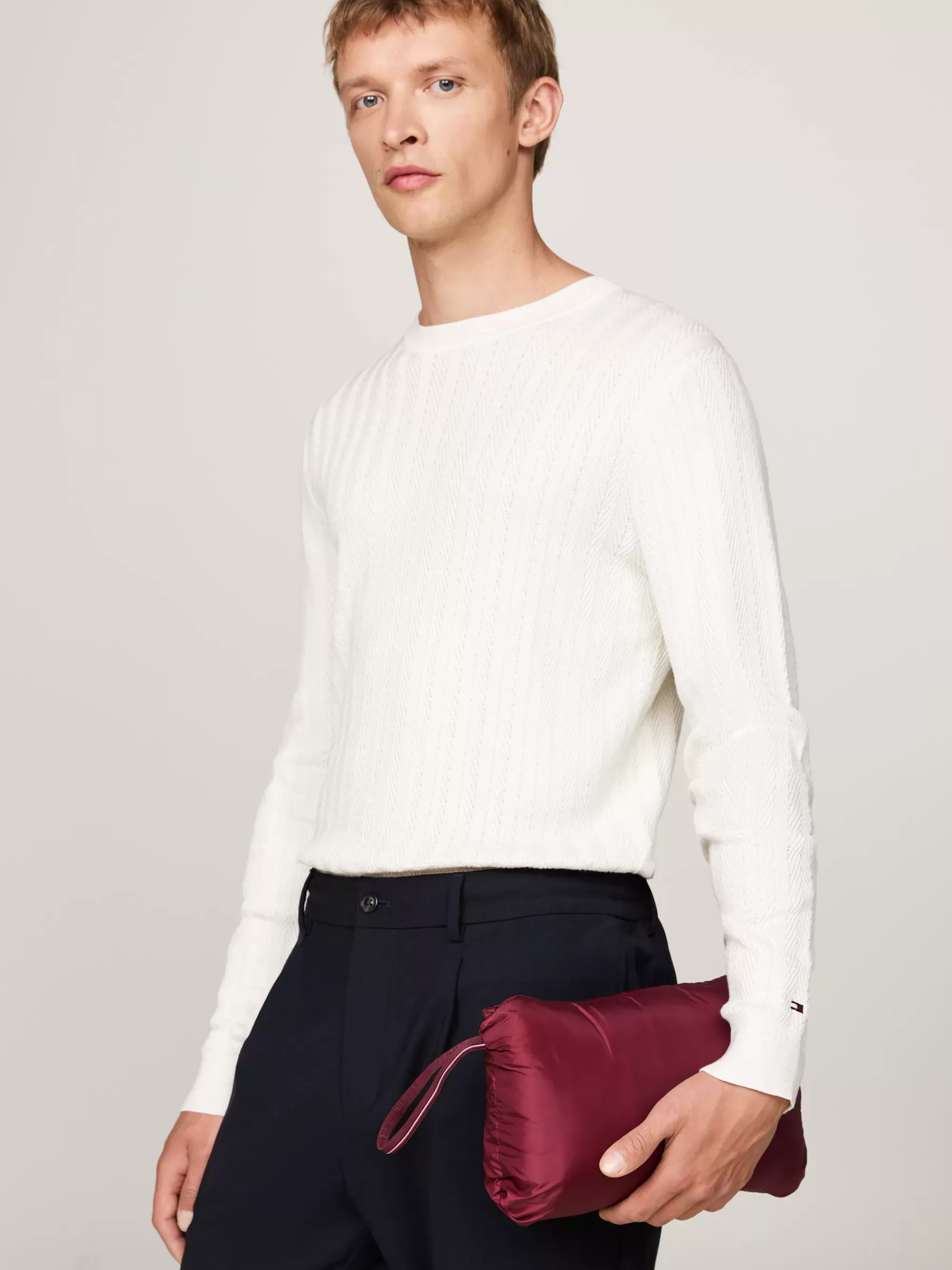 Jassen & Jacks*Tommy Hilfiger Opvouwbaar Waterafstotend Gewatteerd Jack DEEP ROUGE