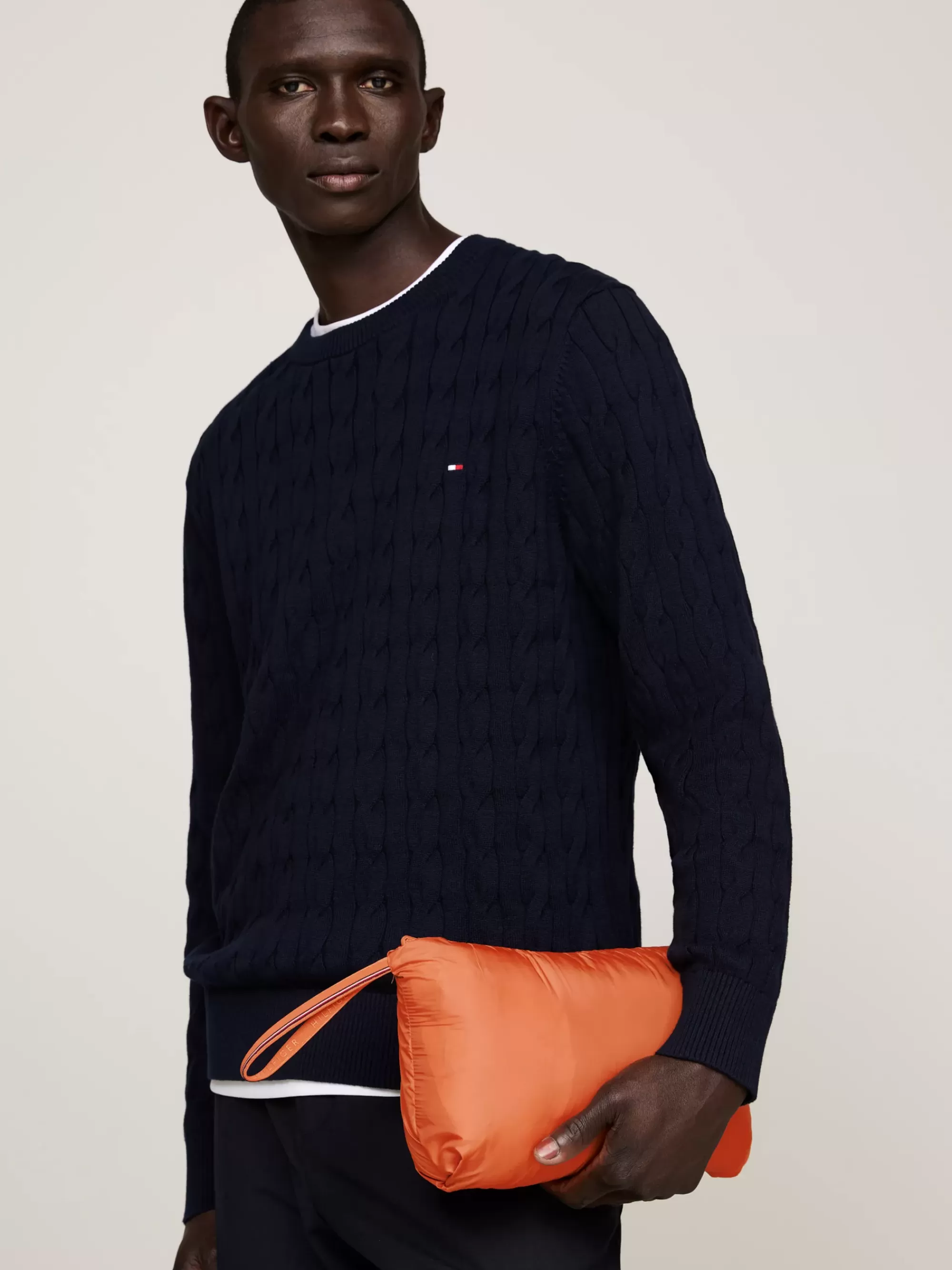 Jassen & Jacks*Tommy Hilfiger Opvouwbaar Waterafstotend Gewatteerd Jack BONFIRE ORANGE