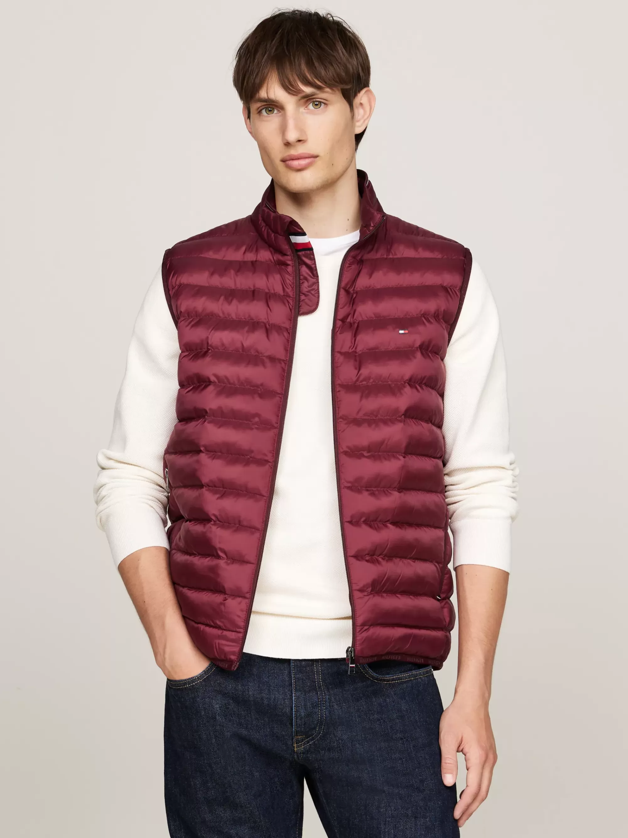 Jassen & Jacks*Tommy Hilfiger Opvouwbare Waterafstotende Bodywarmer DEEP ROUGE