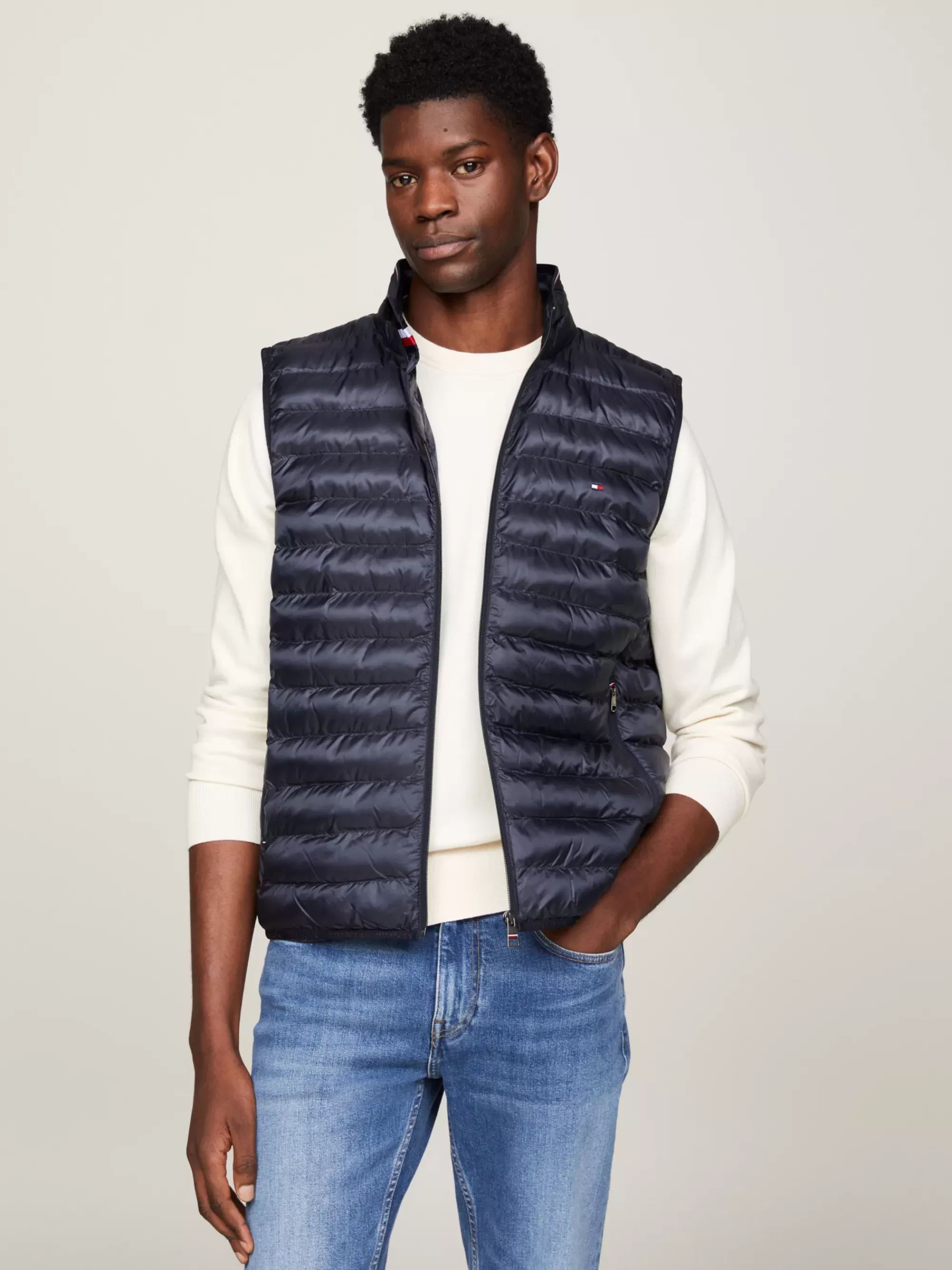 Jassen & Jacks*Tommy Hilfiger Opvouwbare Waterafstotende Bodywarmer DESERT SKY