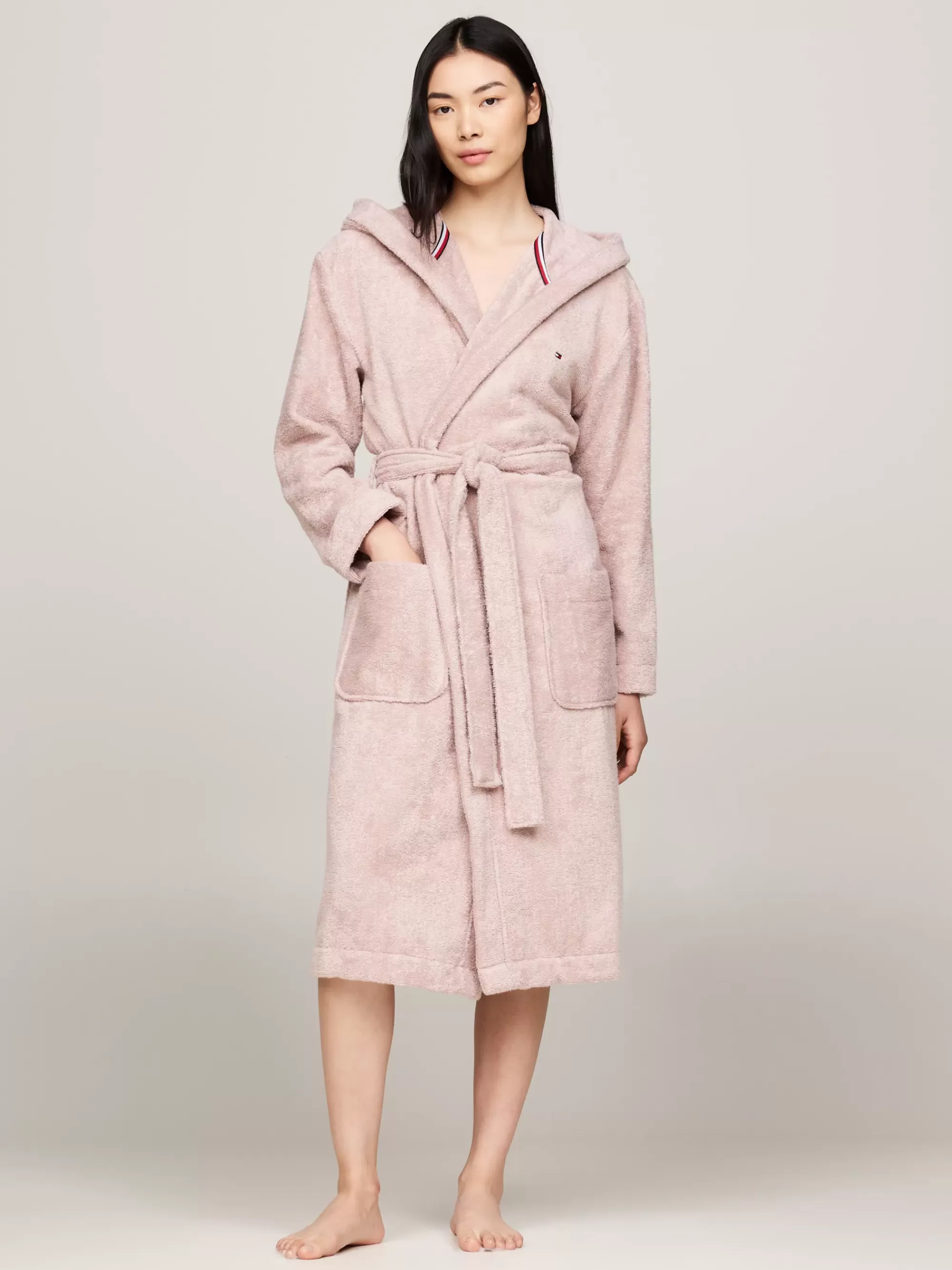 Pyjama's & Nachtkleding | Loungewear*Tommy Hilfiger Original Badjas Met Capuchon En Logo BALANCED BEIGE