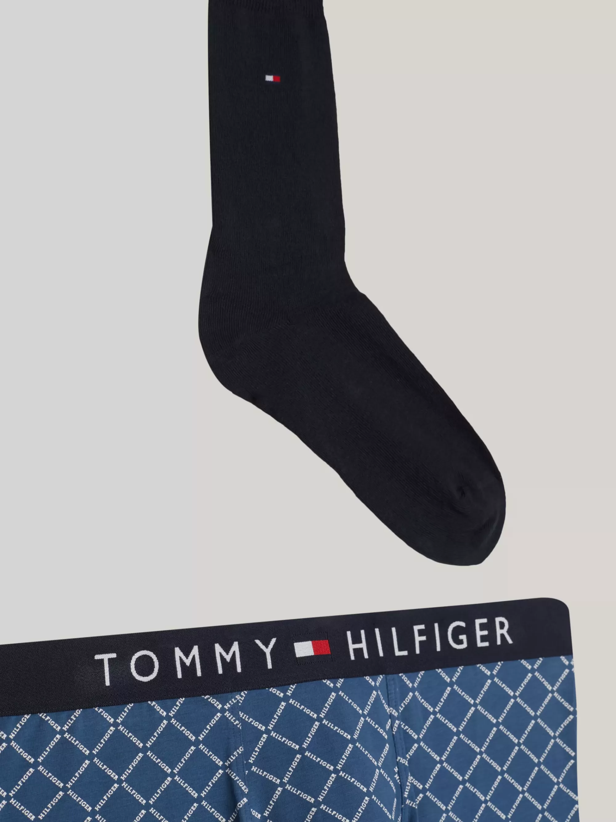 Boxers | Ondergoed*Tommy Hilfiger Original Cadeauset Met Boxershort En Sokken MICRO FOULARD/DES SKY