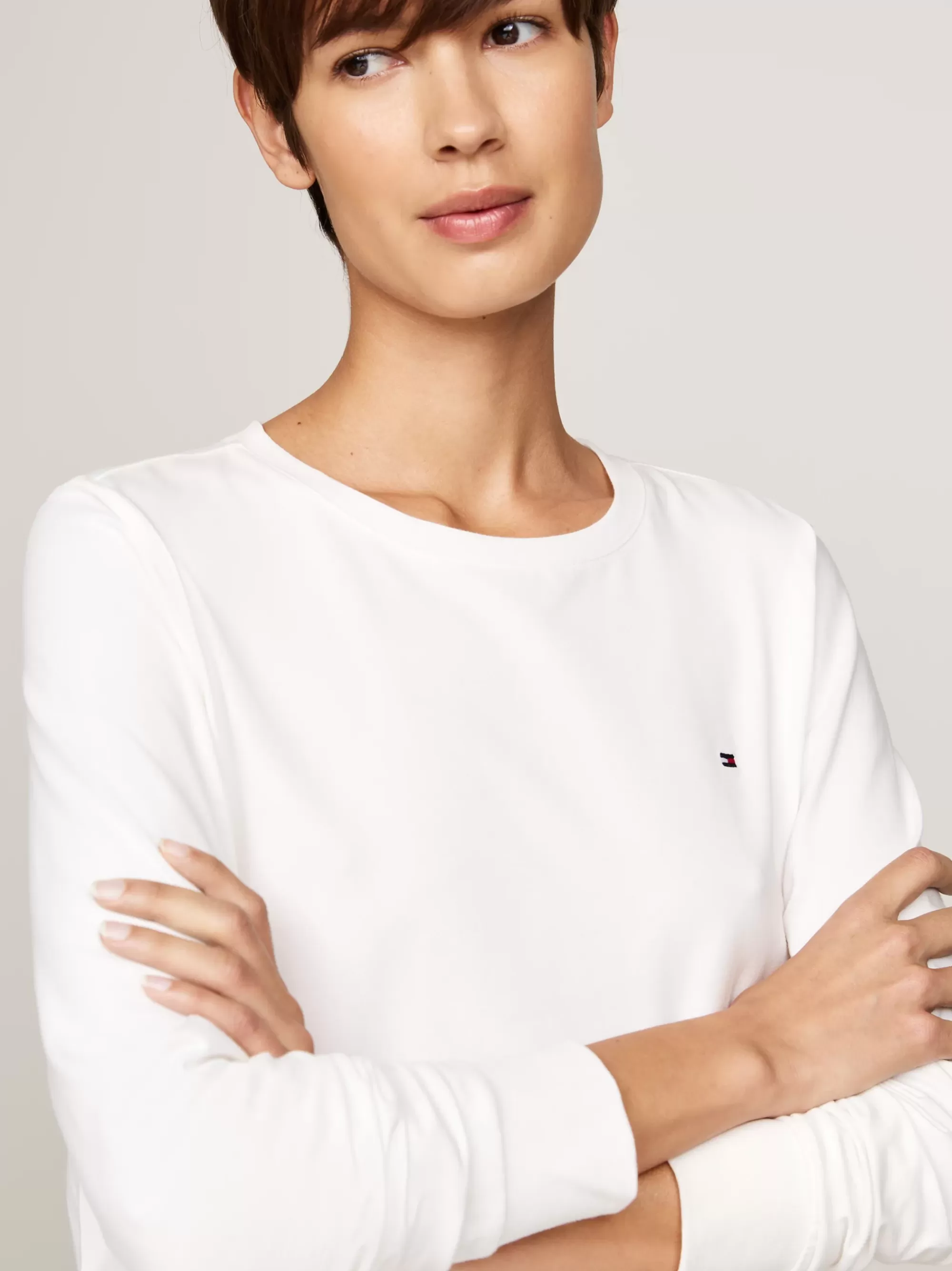 Pyjama's & Nachtkleding*Tommy Hilfiger Original Cadeauset Met Pyjama En Pantoffels IVORY/PINSTRIPE ROUGE