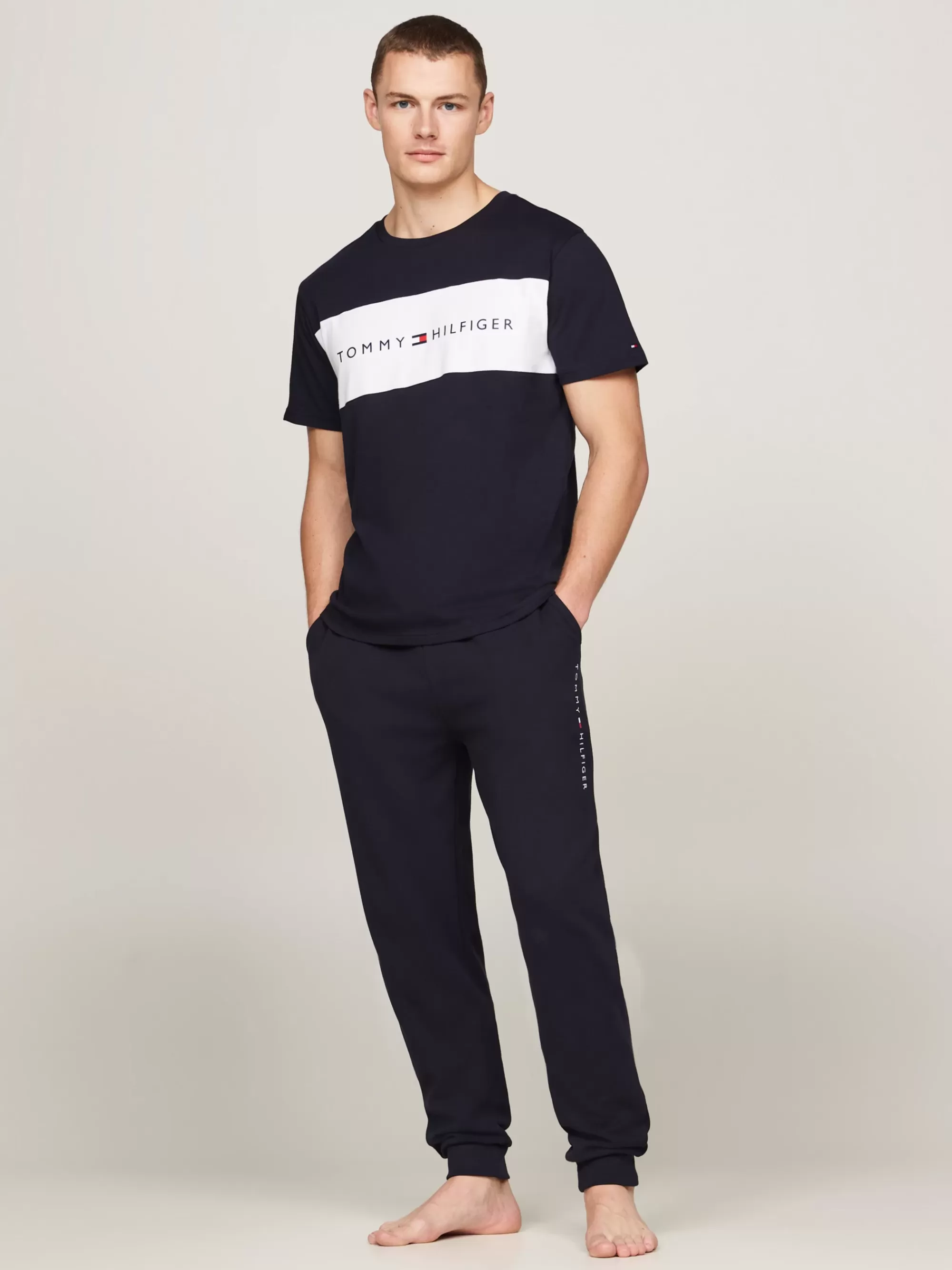 Loungewear*Tommy Hilfiger Original Colour-blocked Lounge T-shirt DESERT SKY