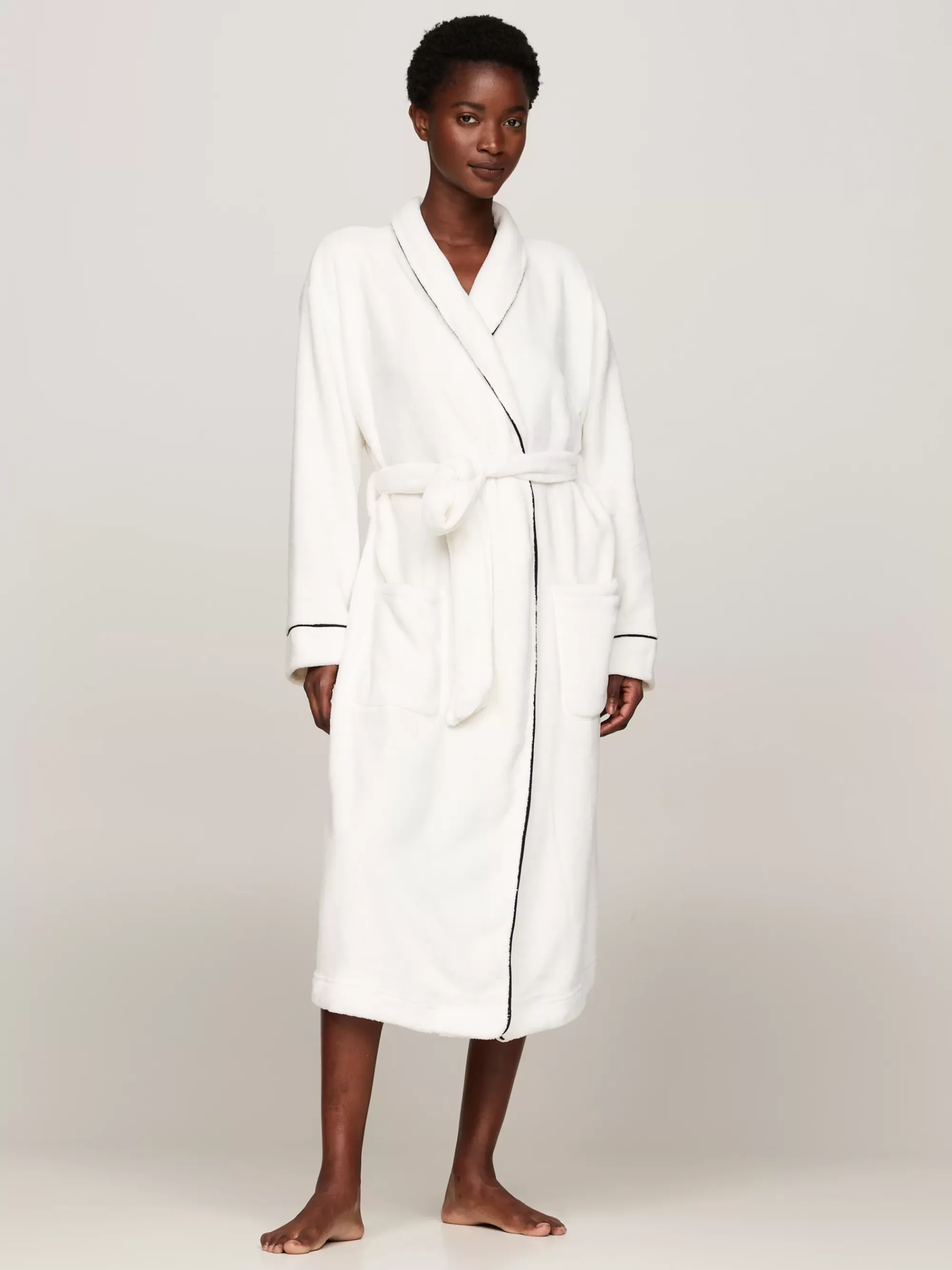 Pyjama's & Nachtkleding | Loungewear*Tommy Hilfiger Original Fleece Badjas IVORY