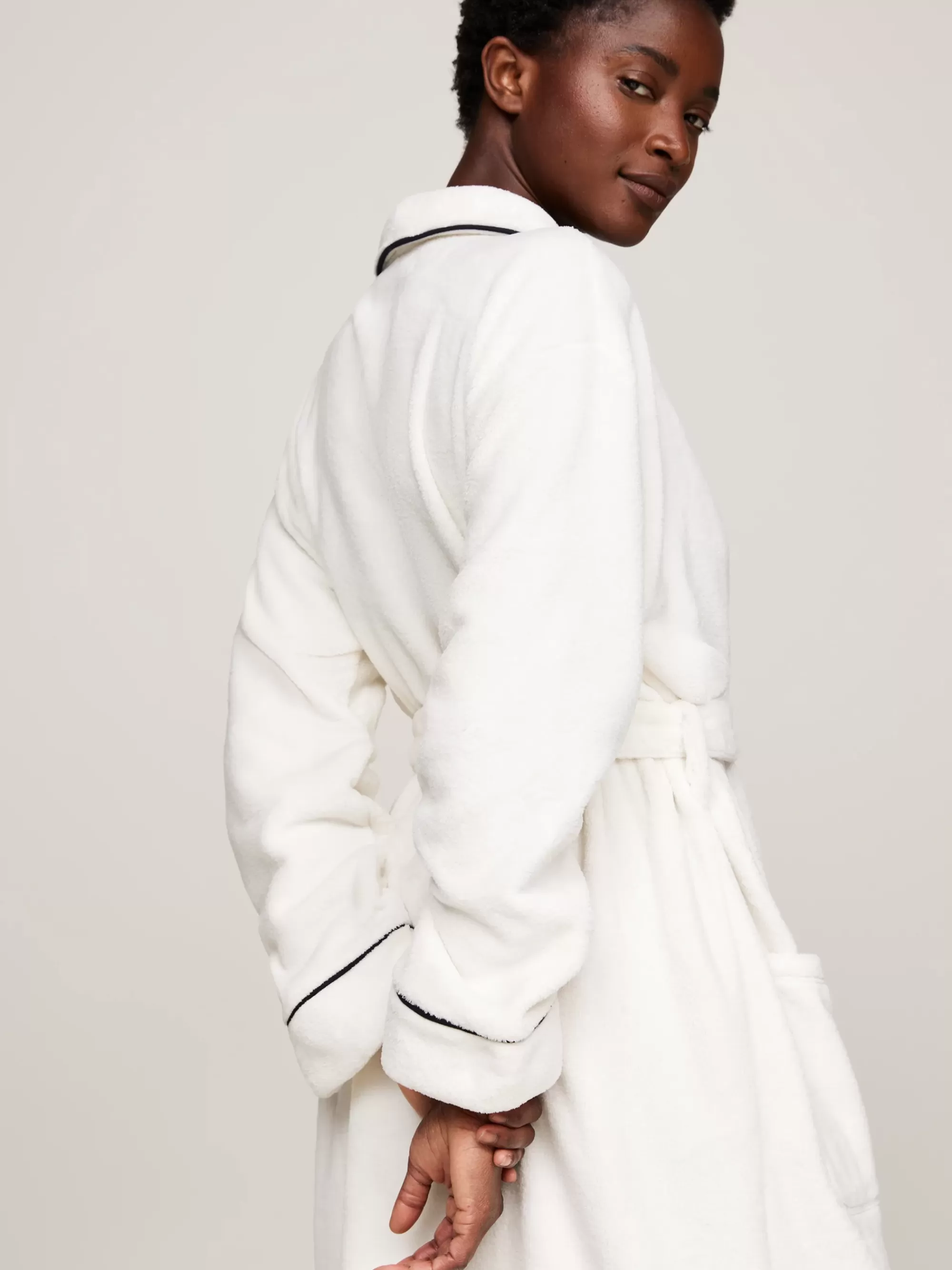 Pyjama's & Nachtkleding | Loungewear*Tommy Hilfiger Original Fleece Badjas IVORY