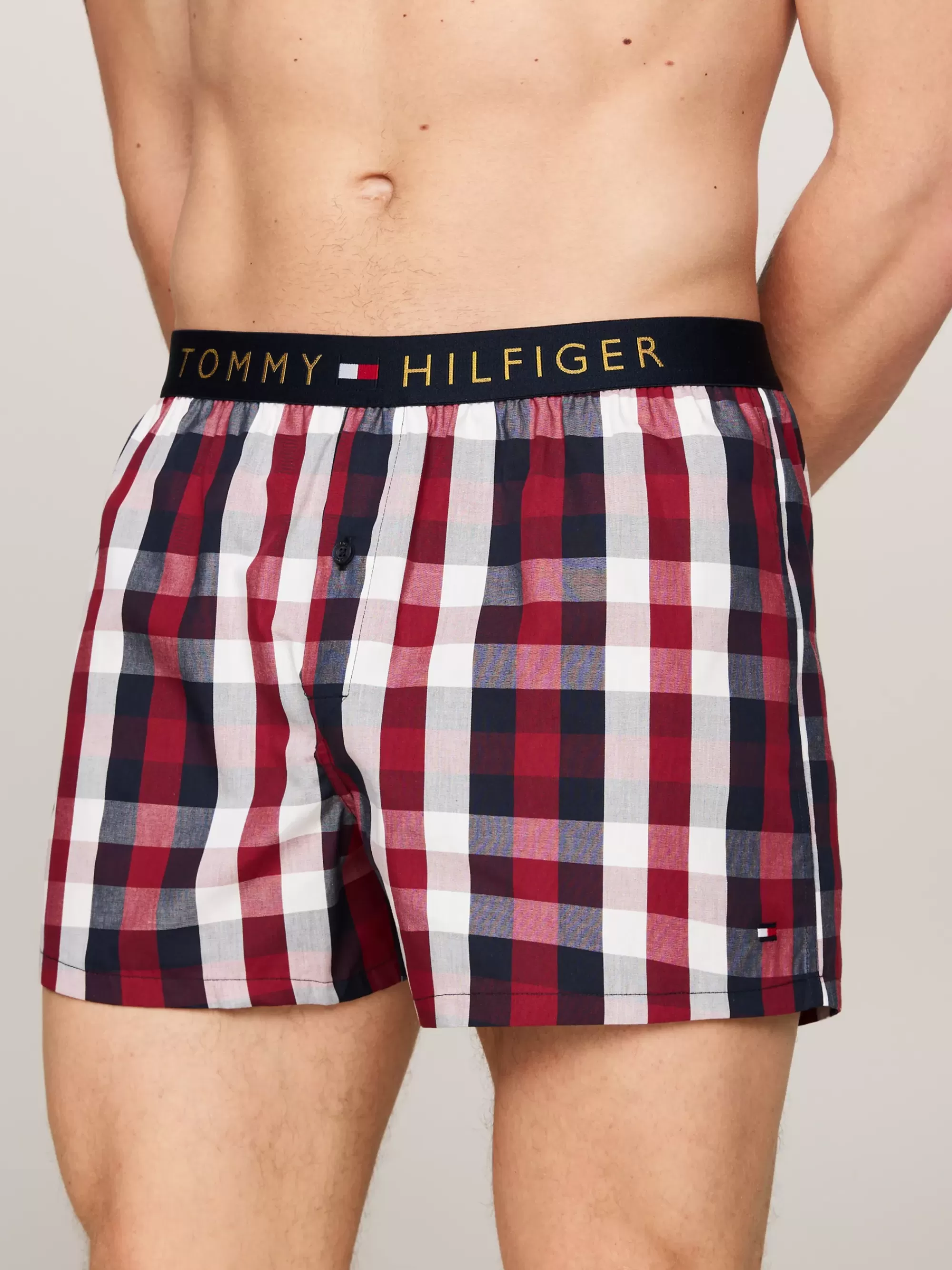 Boxershorts | Ondergoed*Tommy Hilfiger Original Geweven Boxershort Met Print HERITAGE CHECK MIDI ROUGE
