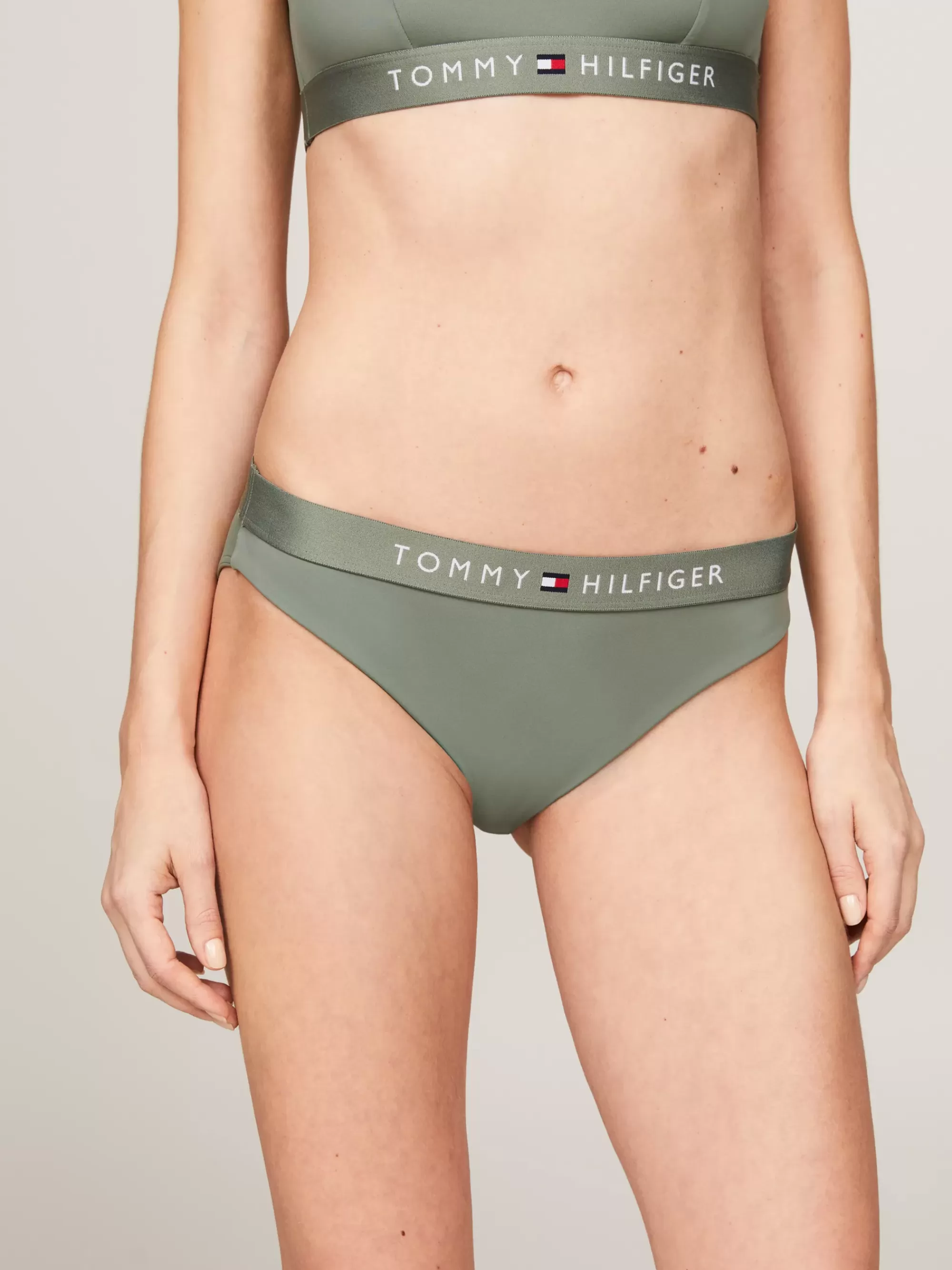 Swimwear | Curve Mode & Inclusieve Maten*Tommy Hilfiger Original Hipster Bikinibroekje Met Logo STONEWASH GREEN