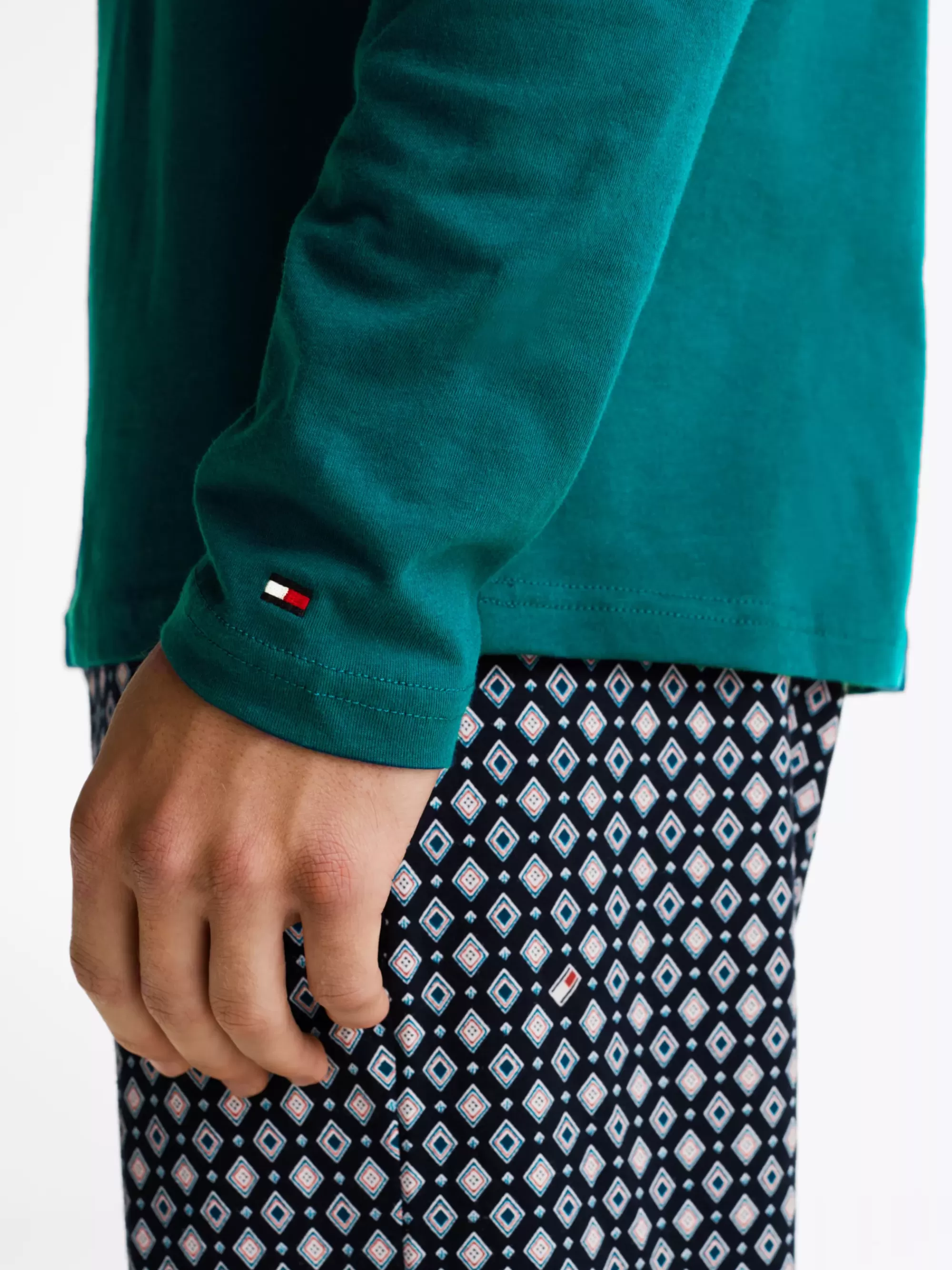 Loungewear*Tommy Hilfiger Original Longsleeve Lounge-T-shirt MIDNIGHT TURQUOISE
