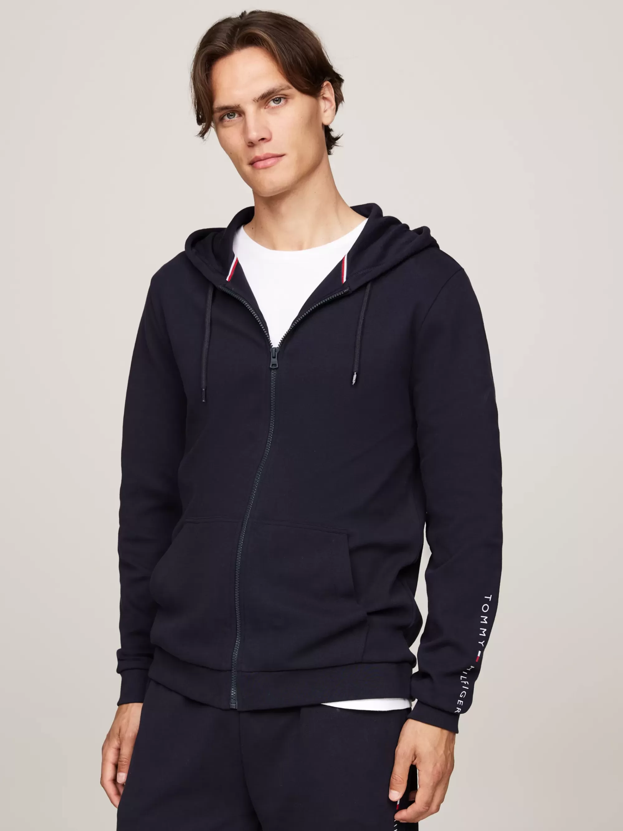 Loungewear*Tommy Hilfiger Original Lounge-hoodie Met Rits En Logo DESERT SKY