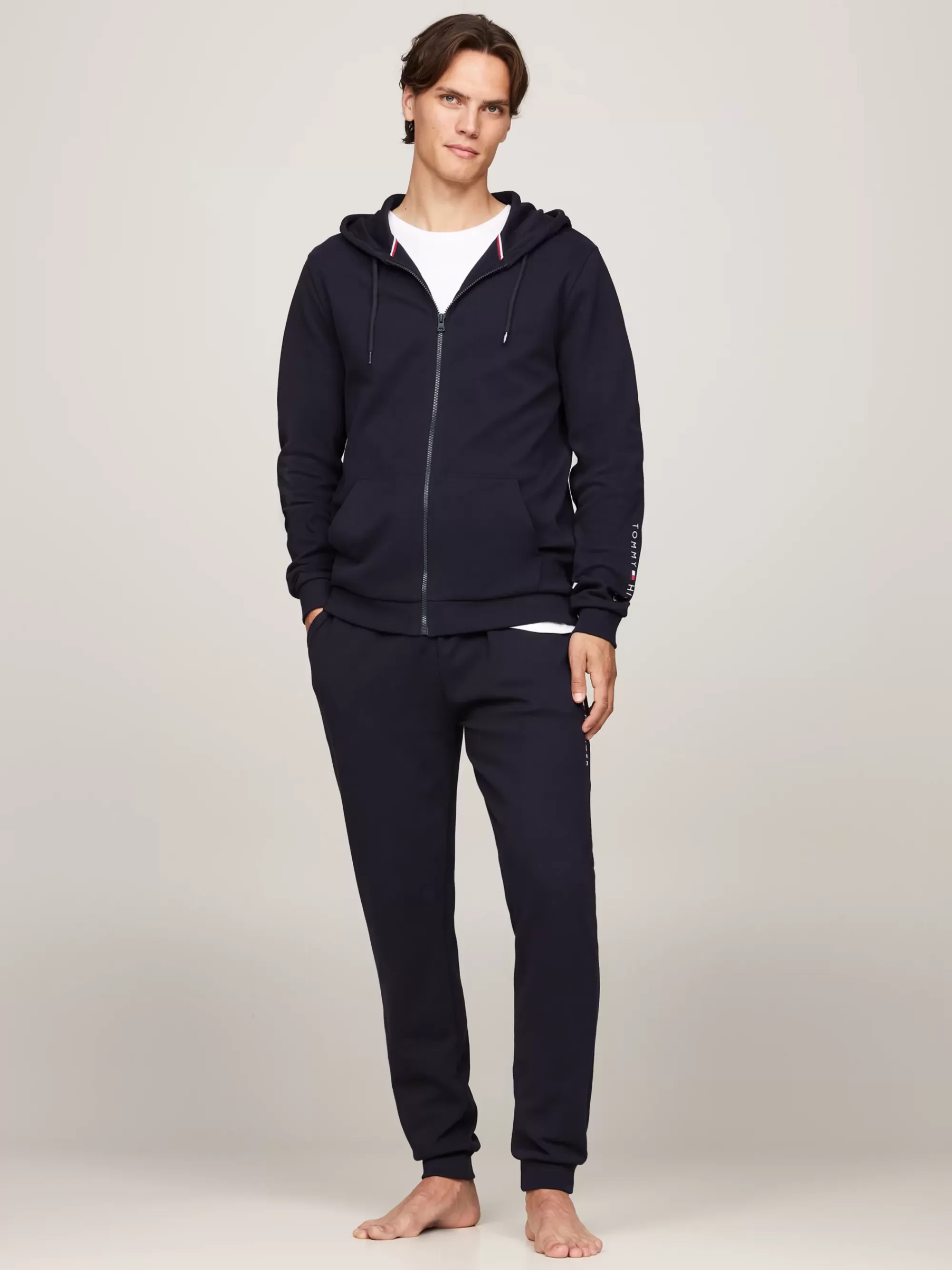 Loungewear*Tommy Hilfiger Original Lounge-hoodie Met Rits En Logo DESERT SKY
