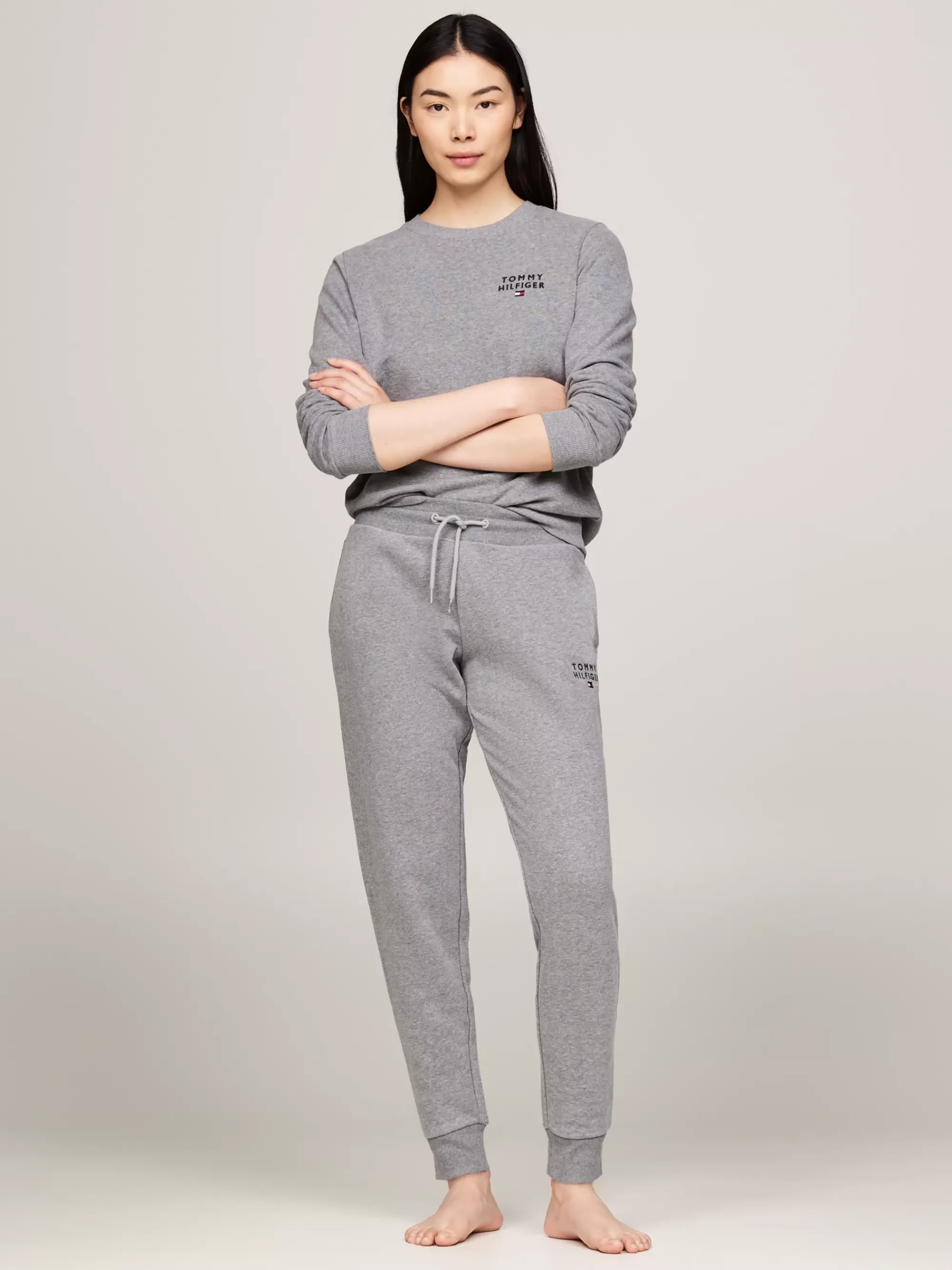 Loungewear*Tommy Hilfiger Original Lounge-sweatshirt Met Logo MID GREY HT