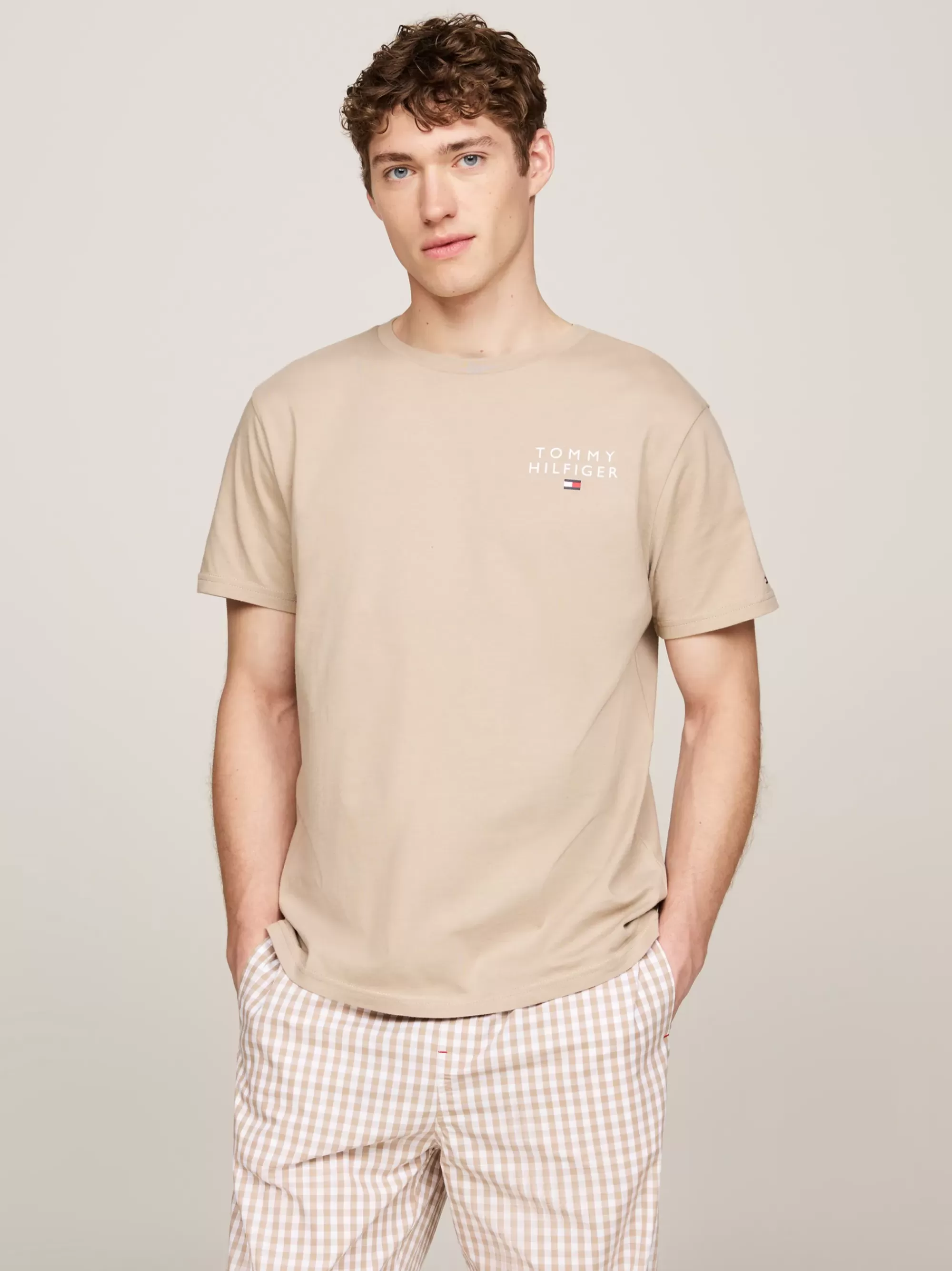 Loungewear*Tommy Hilfiger Original Lounge-T-shirt Met Logo BEIGE