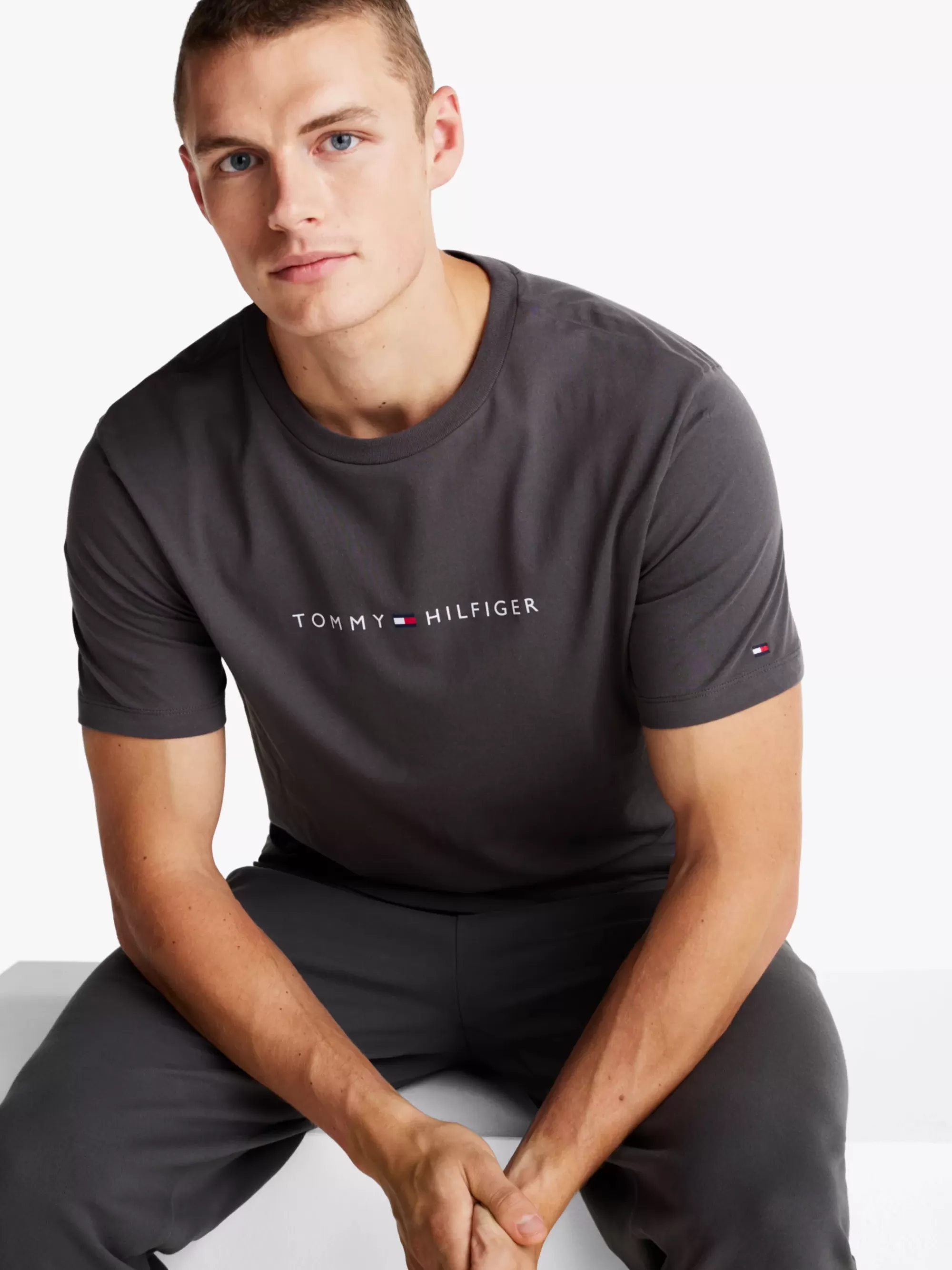 Loungewear*Tommy Hilfiger Original Lounge-T-shirt Met Logo DARK ASH