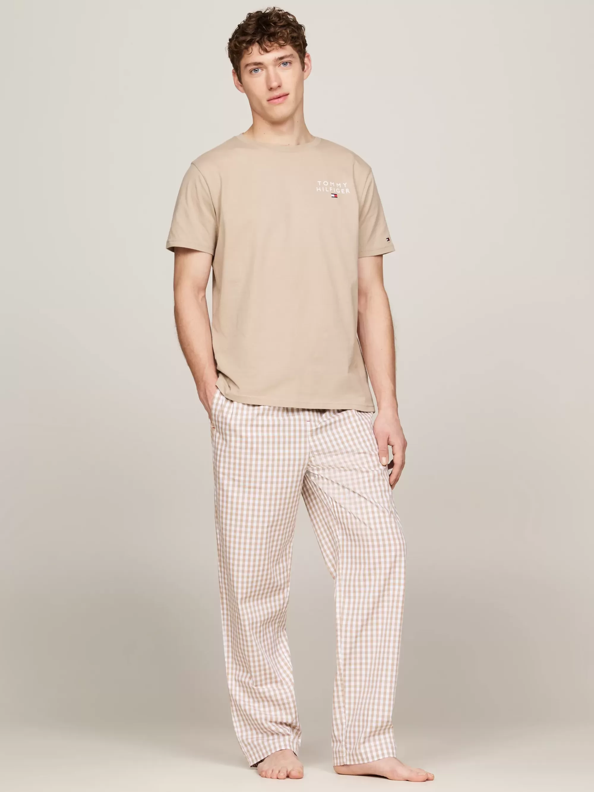 Loungewear*Tommy Hilfiger Original Lounge-T-shirt Met Logo BEIGE