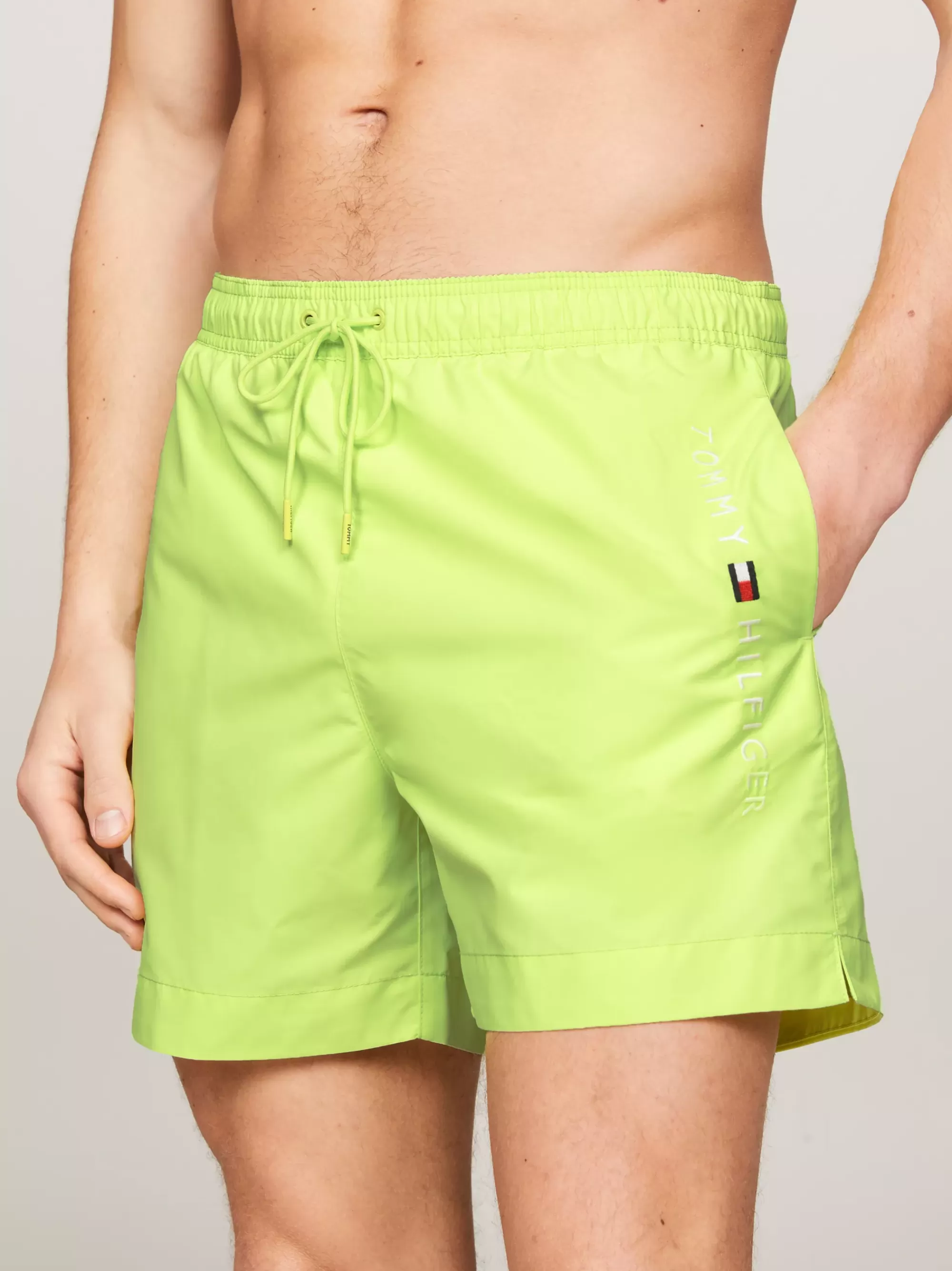 Zwemkleding*Tommy Hilfiger Original Medium Lange Zwemshort Met Trekkoord FADED LIME