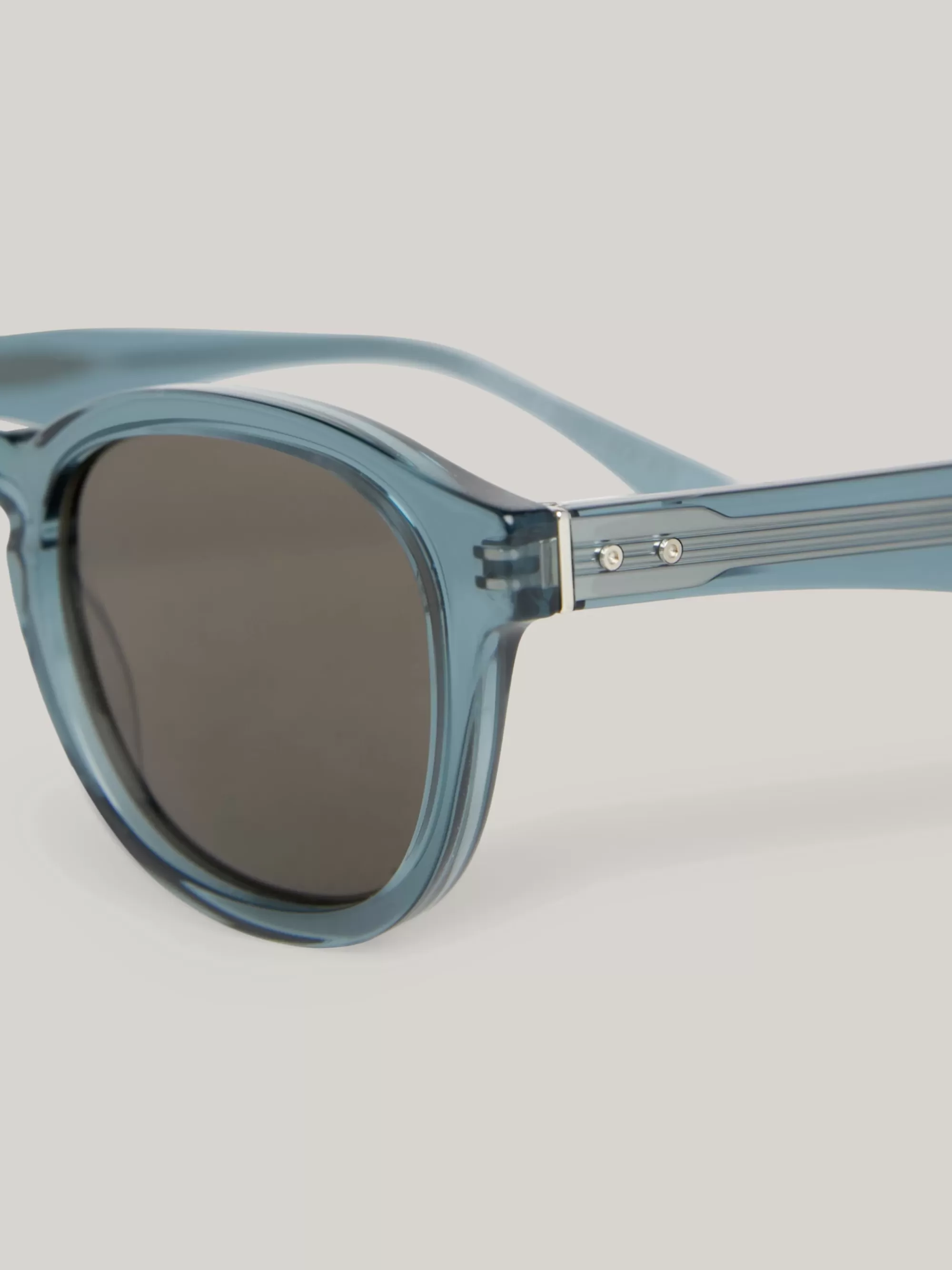Zonnebrillen*Tommy Hilfiger Ovale Zonnebril Met Studs TRANSP BLUE