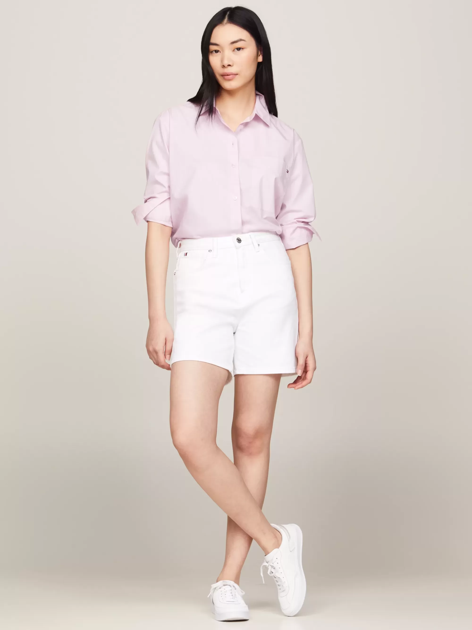 Blouses & Overhemden*Tommy Hilfiger Overhemd Met Borstzak En Geborduurde Vlag DELICATE PINK