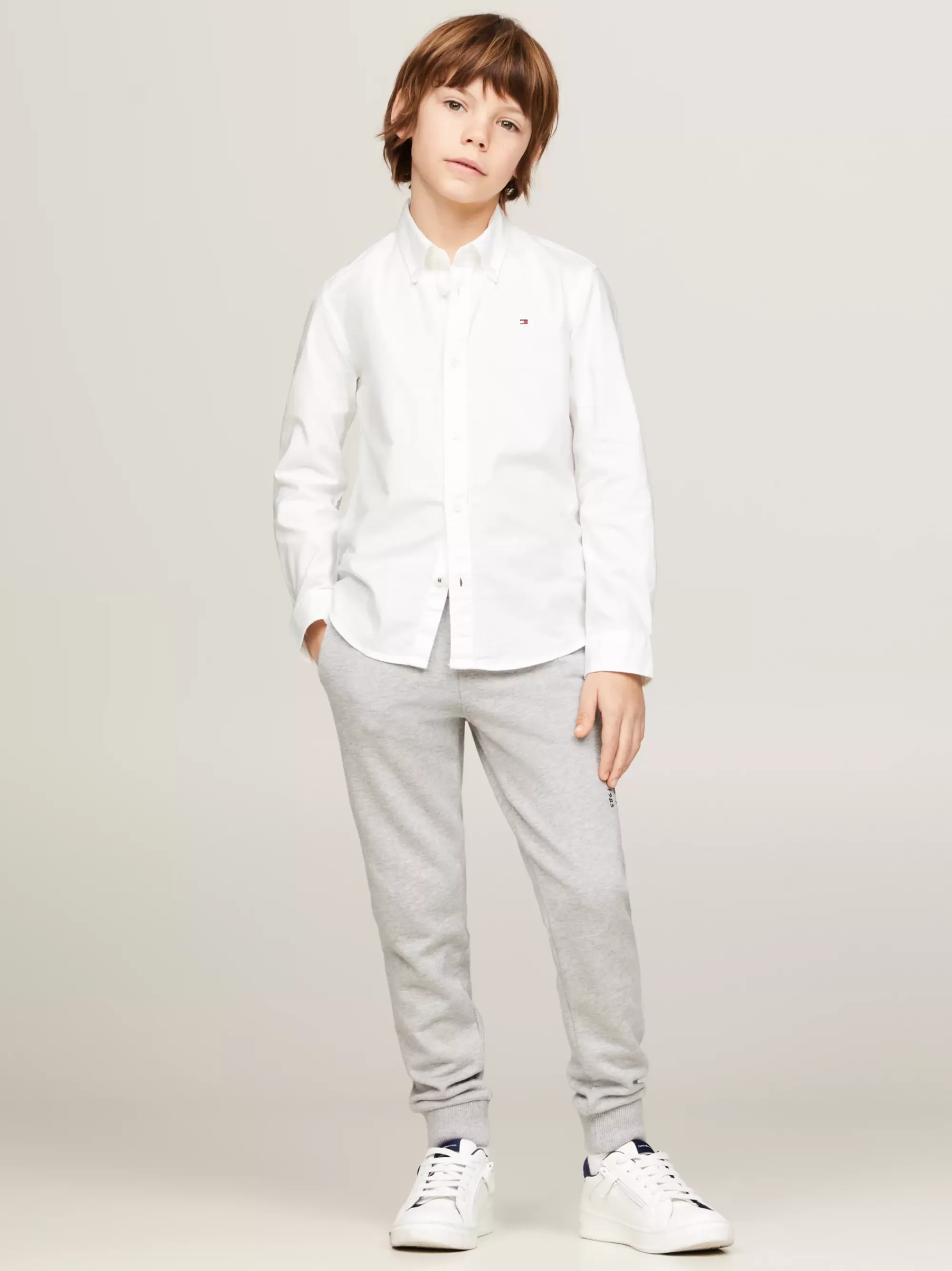 Overhemden*Tommy Hilfiger Overhemd Van Oxford-katoen Met Stretch WHITE