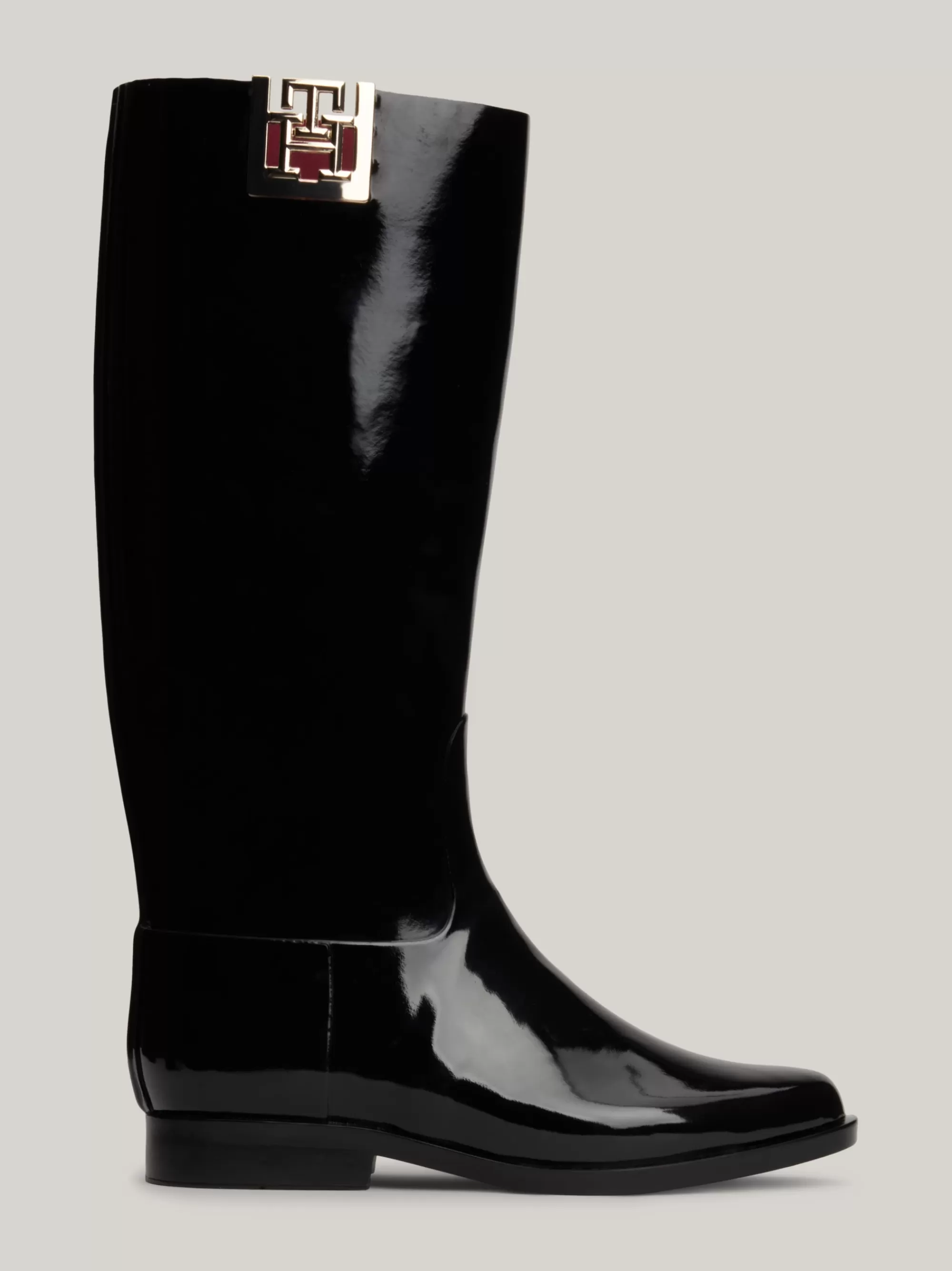 Laarzen & Enkellaarzen*Tommy Hilfiger Overknee Regenlaars Met TH-monogram BLACK