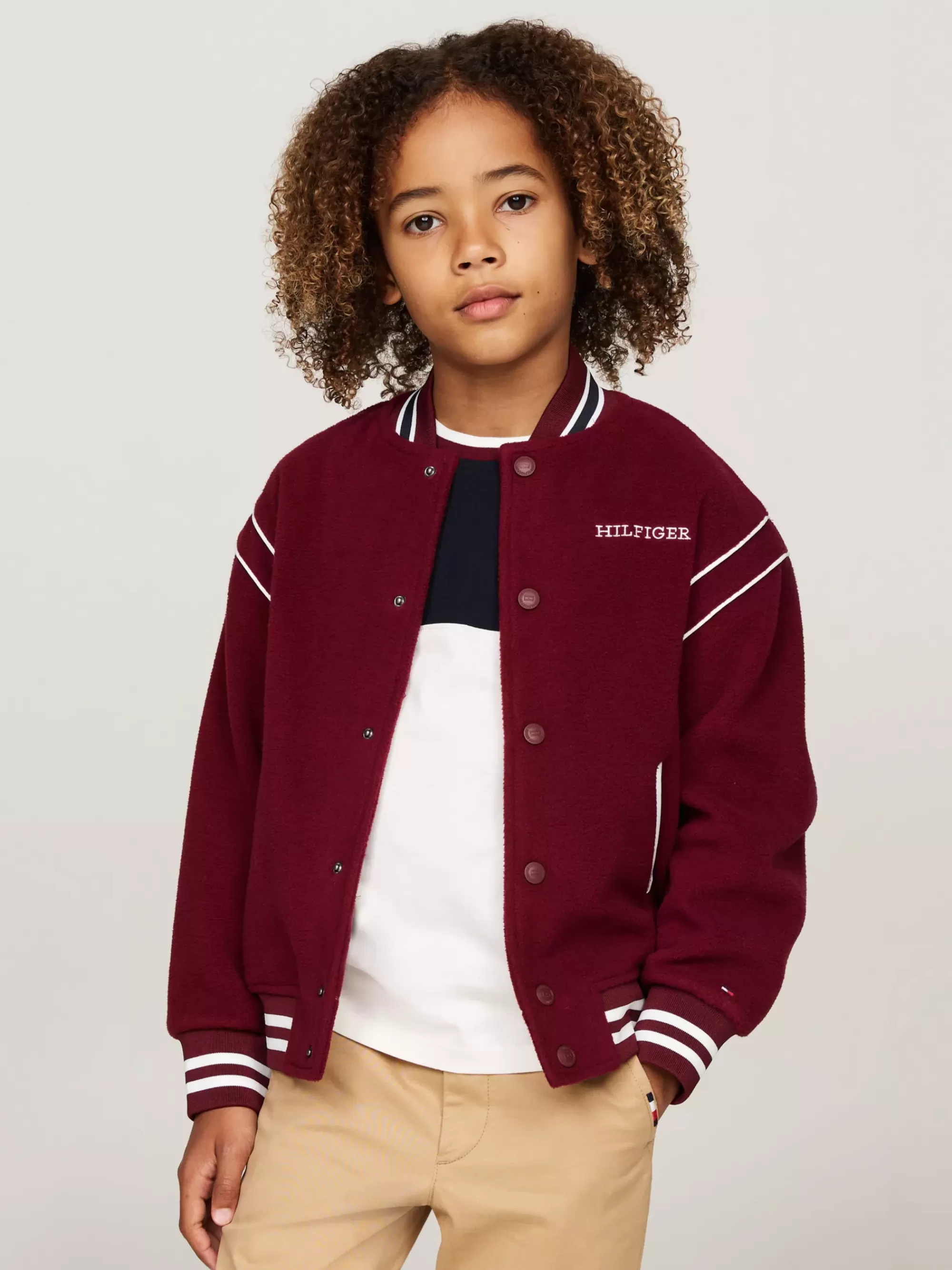 Sweatshirts & Hoodies | Sweatshirts & Hoodies*Tommy Hilfiger Oversized Bombersweatshirt Van Fleece DEEP ROUGE