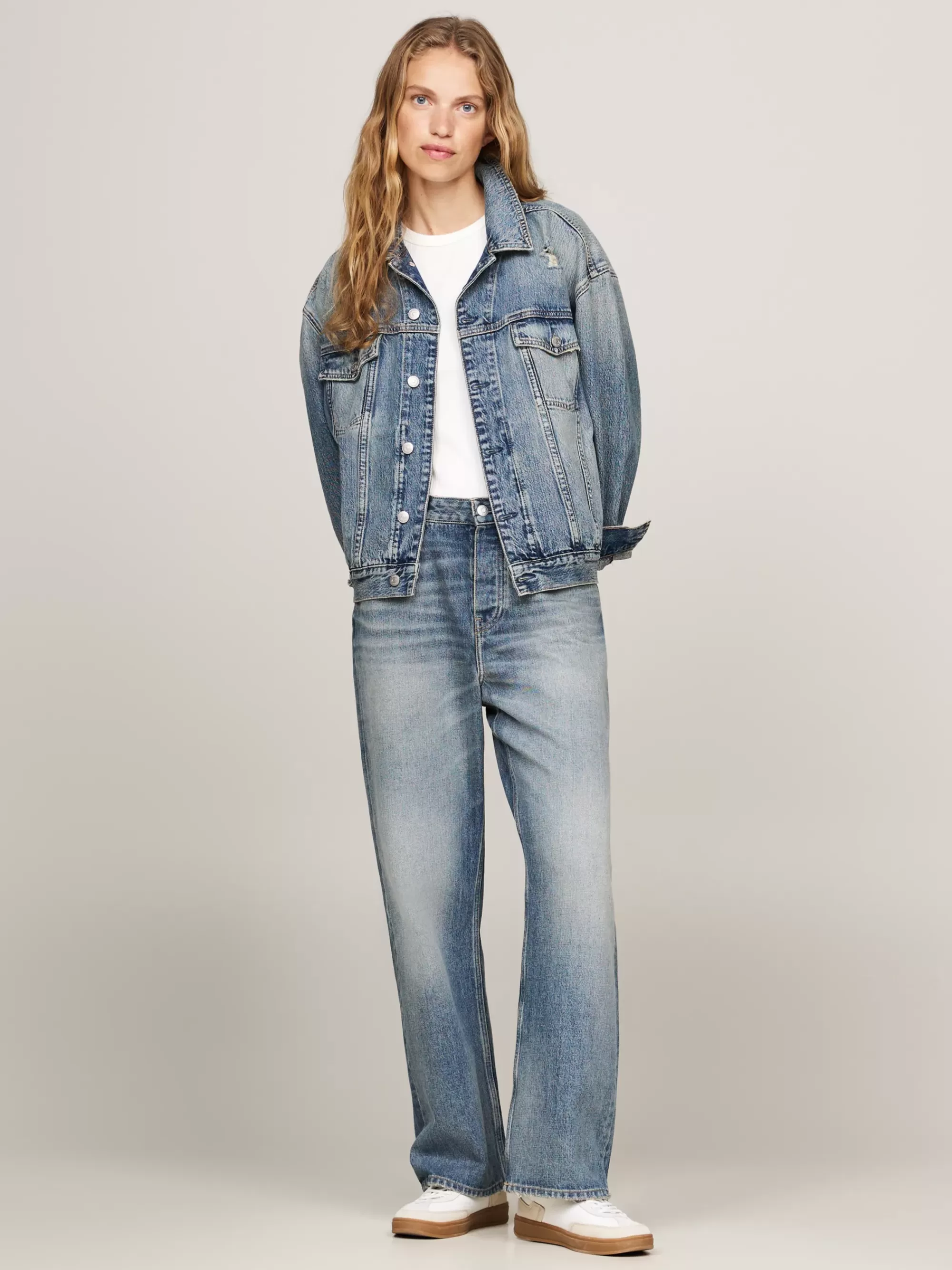 Jassen & Jacks*Tommy Hilfiger Oversized Denim Jack Met Distressing MEG