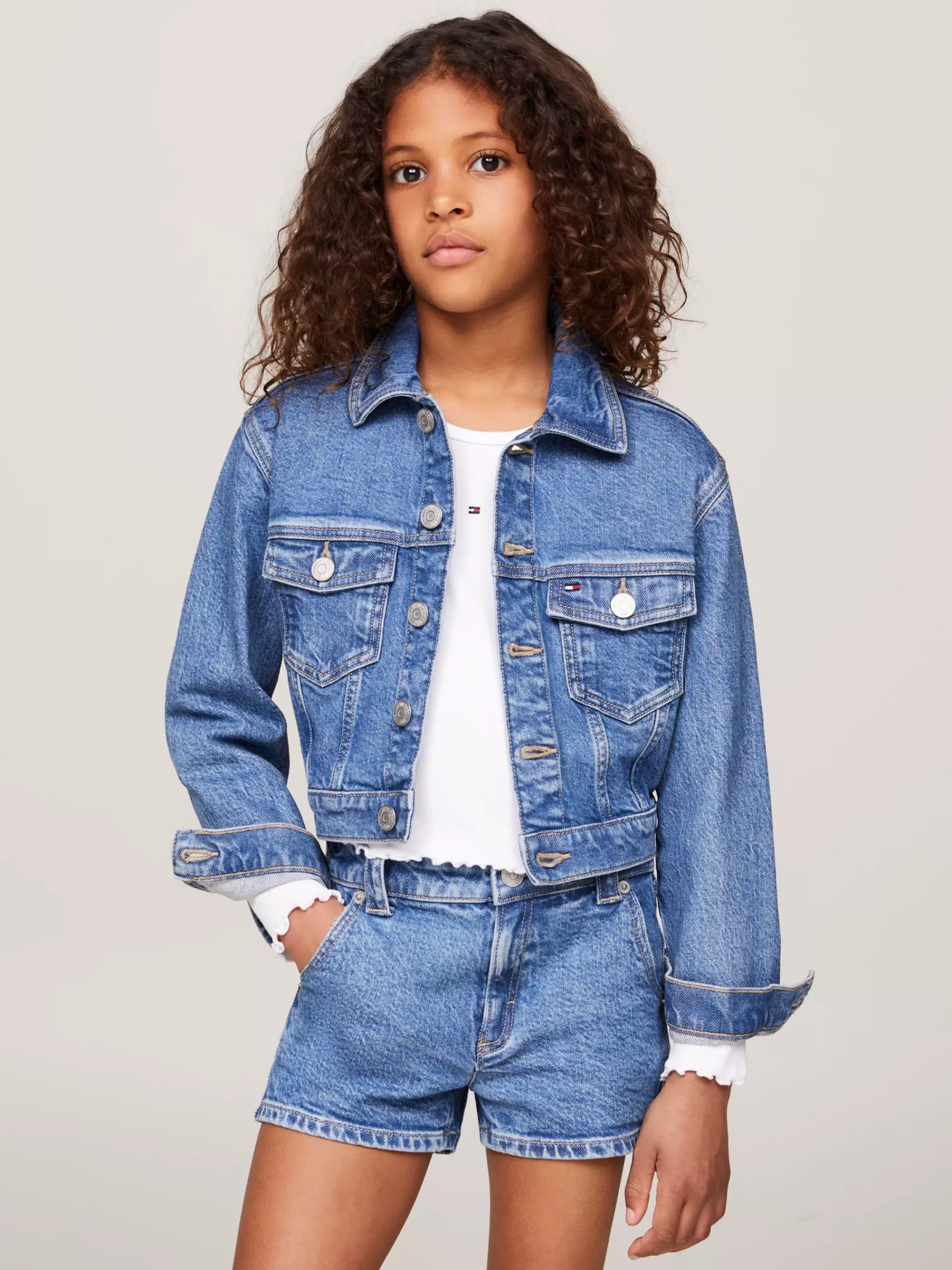Jassen & Jacks*Tommy Hilfiger Oversized Denim Truckerjack MIDSALTPEPPER