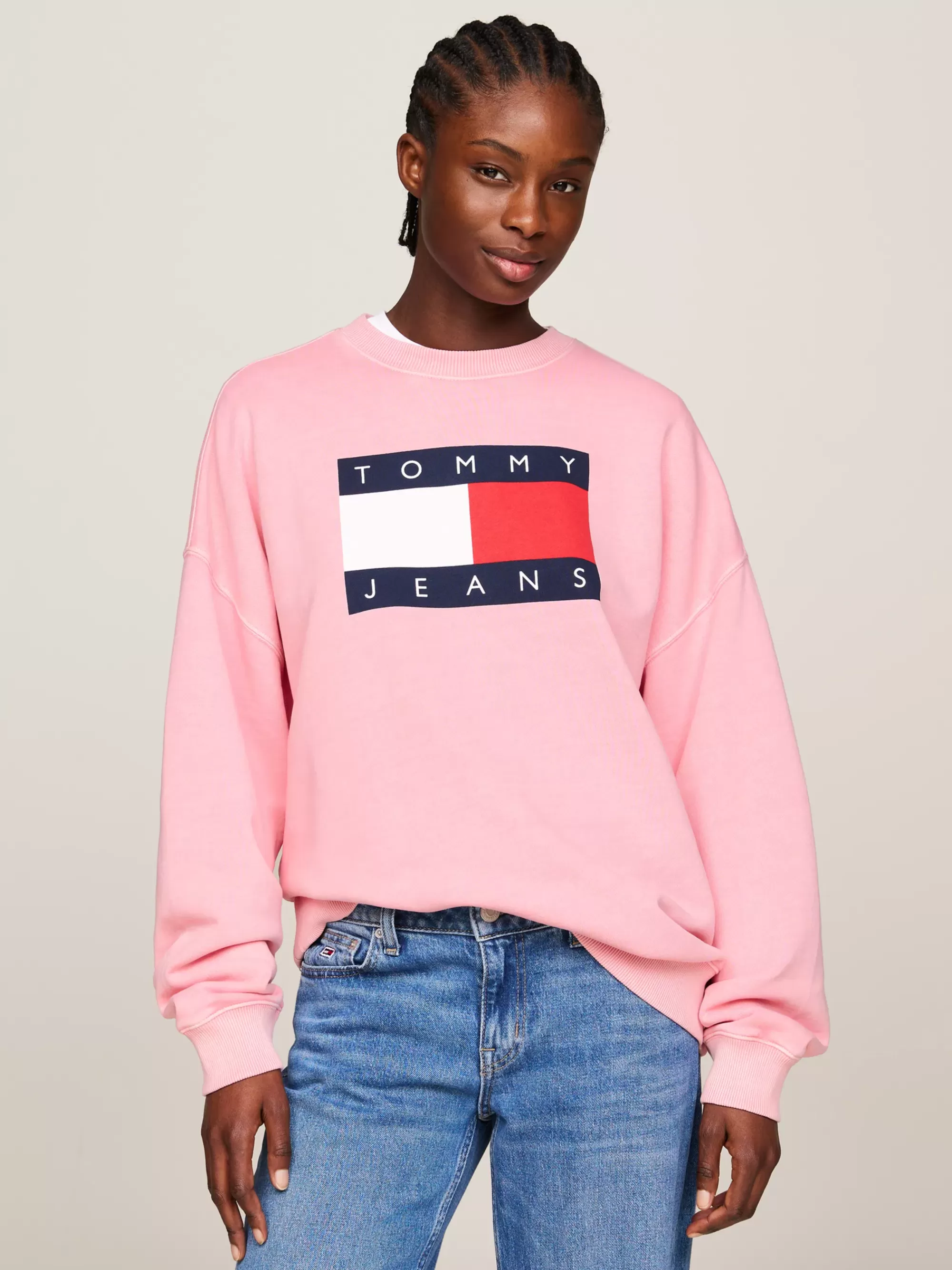 Sweatshirts & Hoodies*Tommy Hilfiger Oversized Fit Sweatshirt Met Vlag BALLET PINK