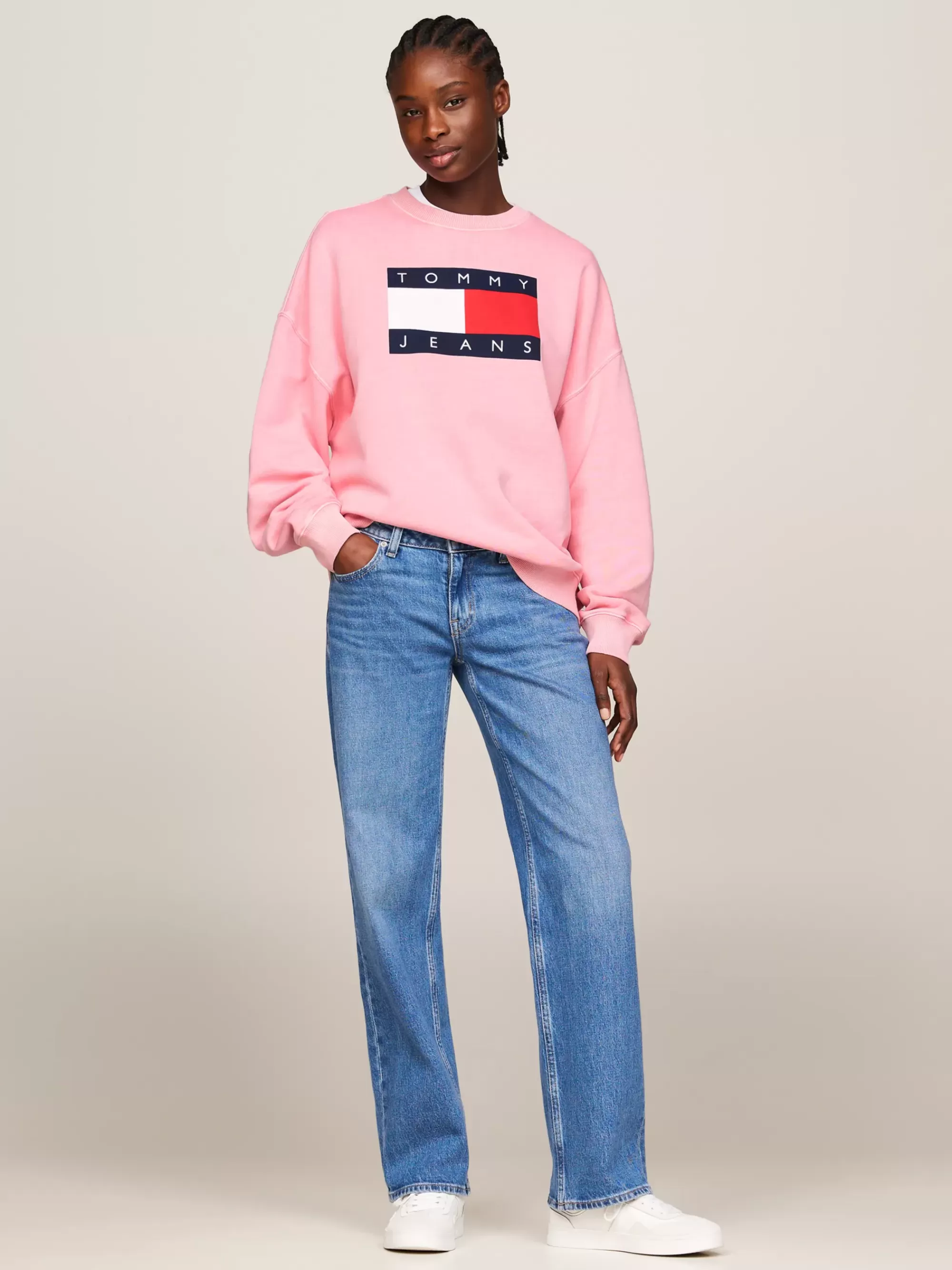 Sweatshirts & Hoodies*Tommy Hilfiger Oversized Fit Sweatshirt Met Vlag BALLET PINK