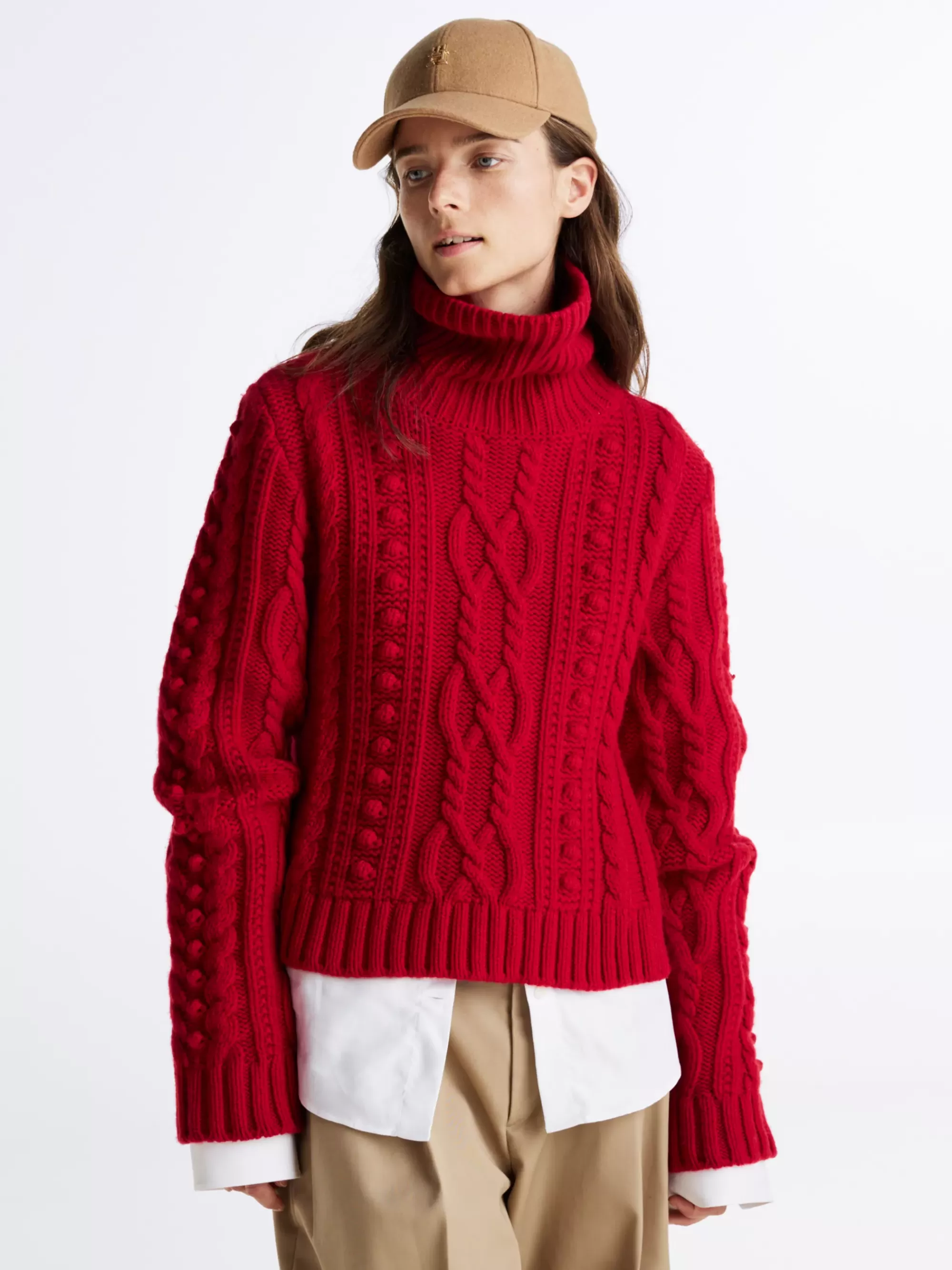 Coltruien | Truien Met Ronde Hals*Tommy Hilfiger Oversized Wollen Coltrui PRIMARY RED