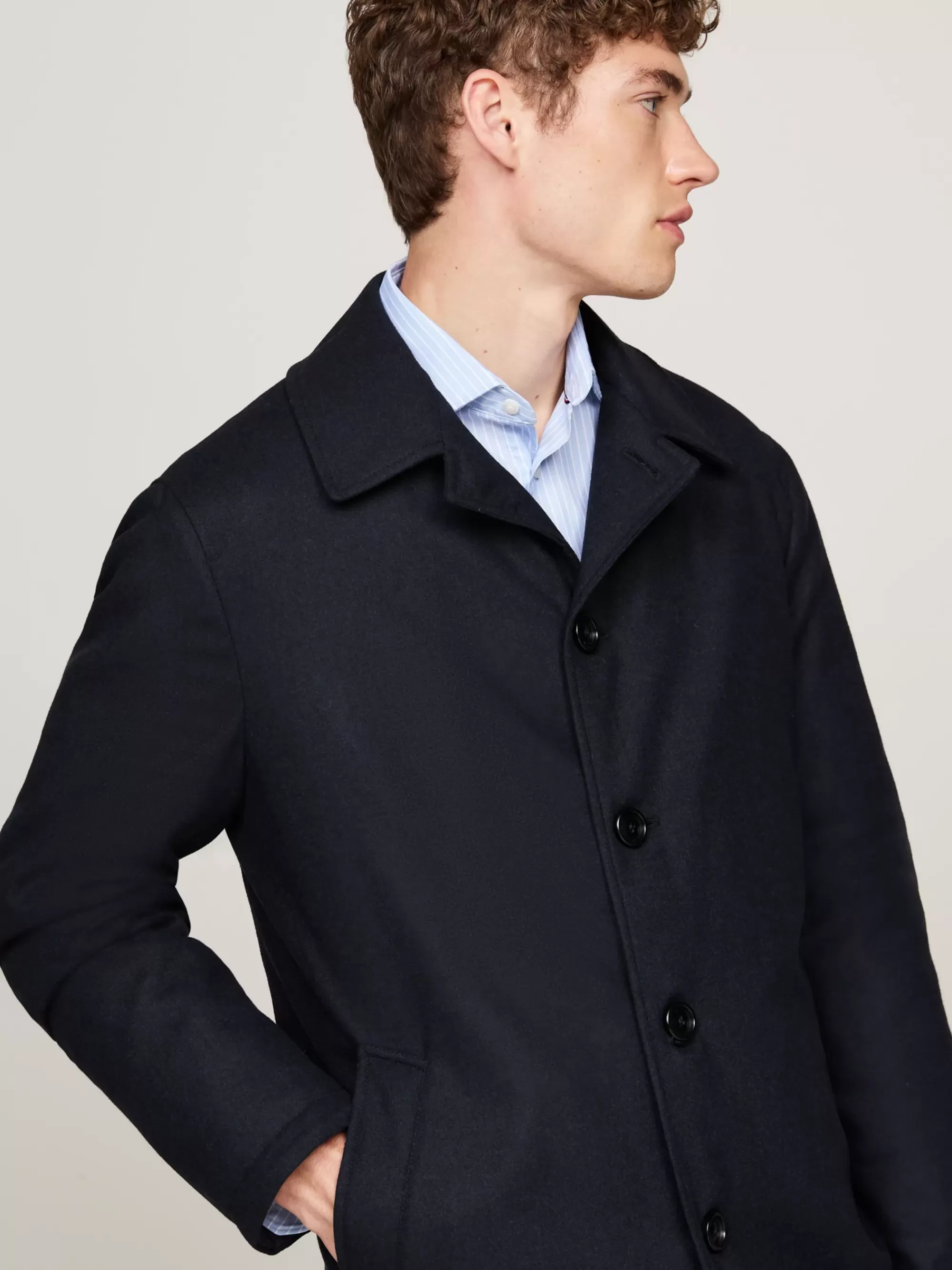Pakken & Tailored | Jassen & Jacks*Tommy Hilfiger Padded Flanellen Jas Met Opgezette Borstzak BLUE