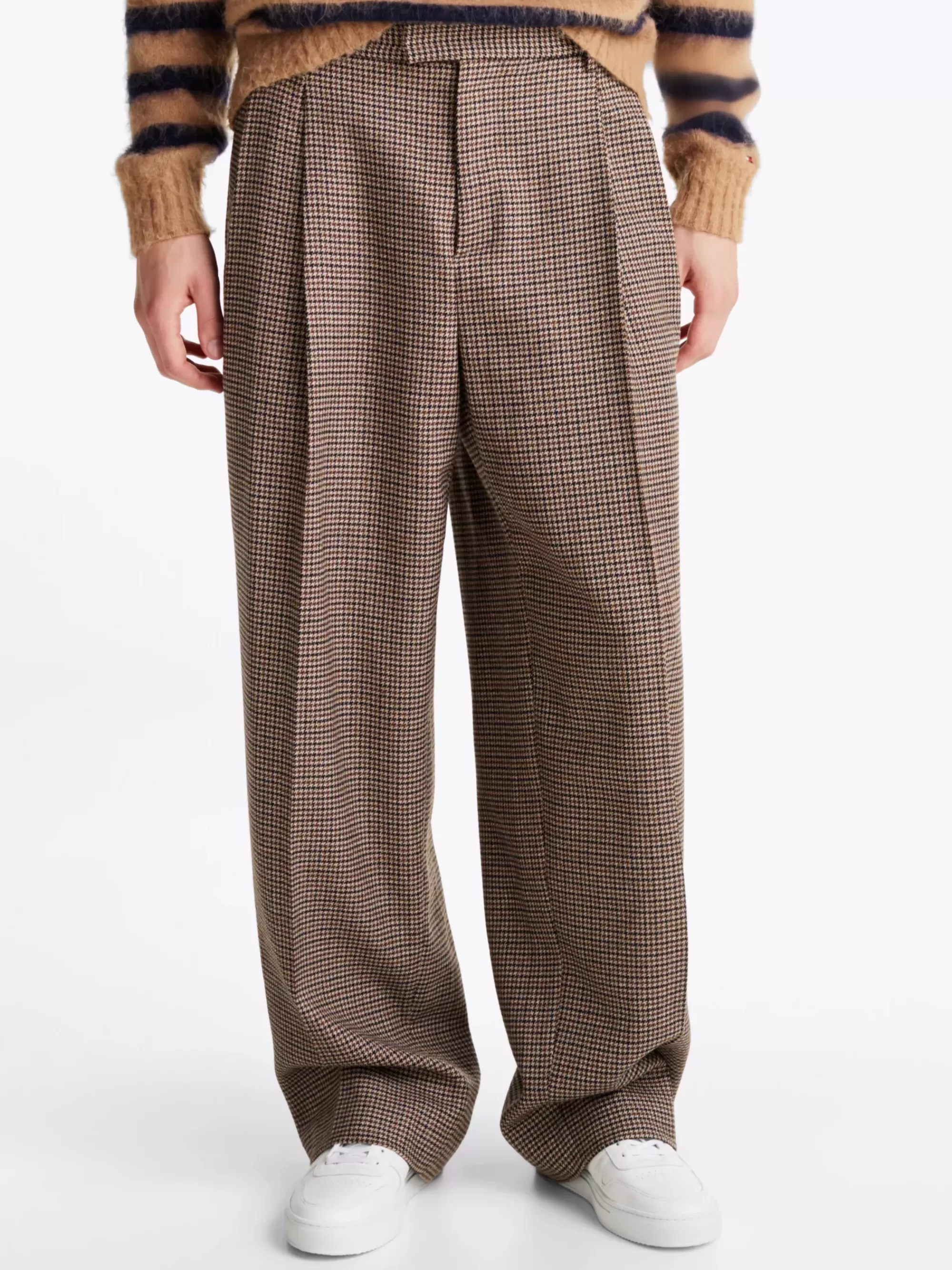 Broeken*Tommy Hilfiger Pantalon Van Wolmix BEIGE