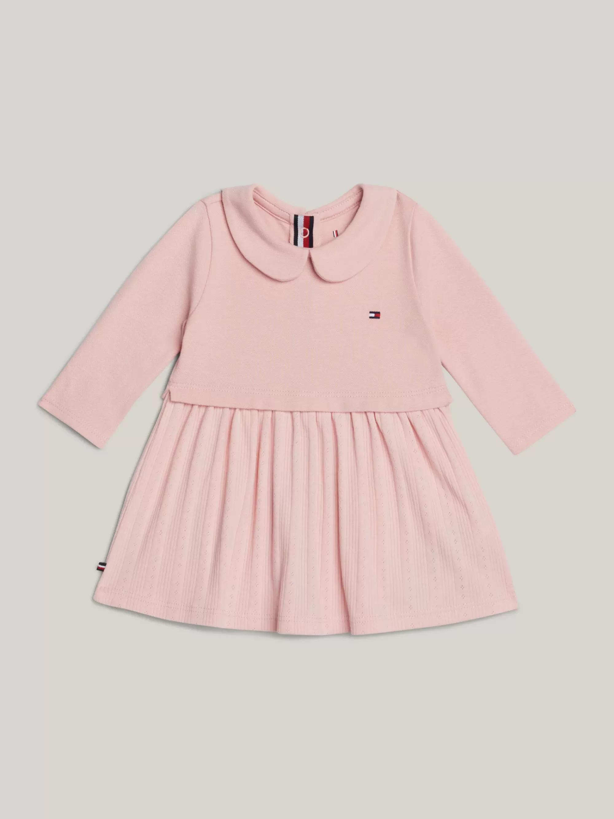 Meisjes | Jongens*Tommy Hilfiger Piqué Fit And Flare Jurk Met Pointelle SOFT ROSE