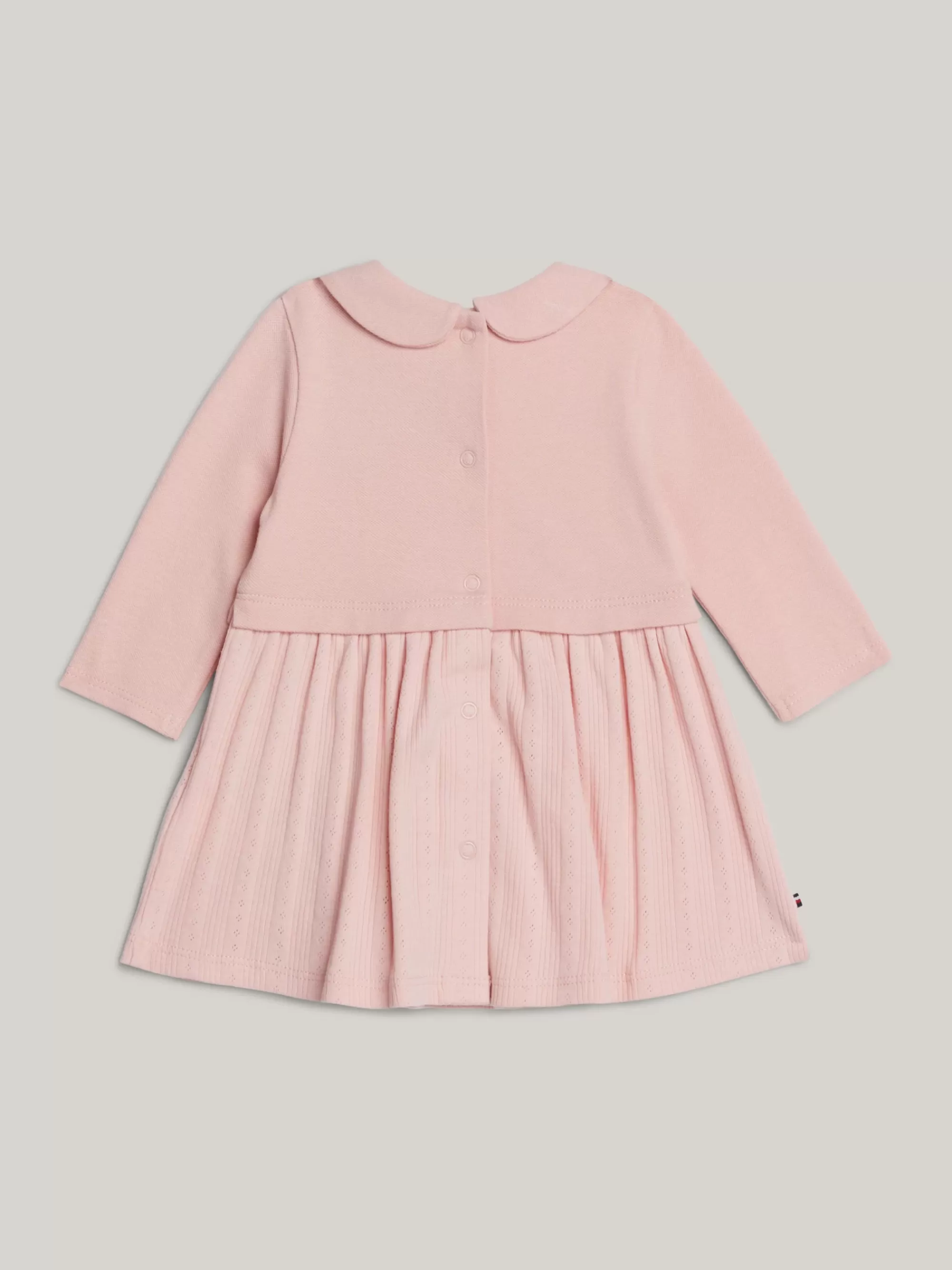 Meisjes | Jongens*Tommy Hilfiger Piqué Fit And Flare Jurk Met Pointelle SOFT ROSE